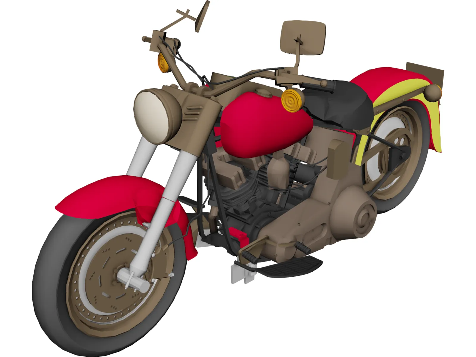 Harley-Davidson FLSTF Fatboy 3D Model