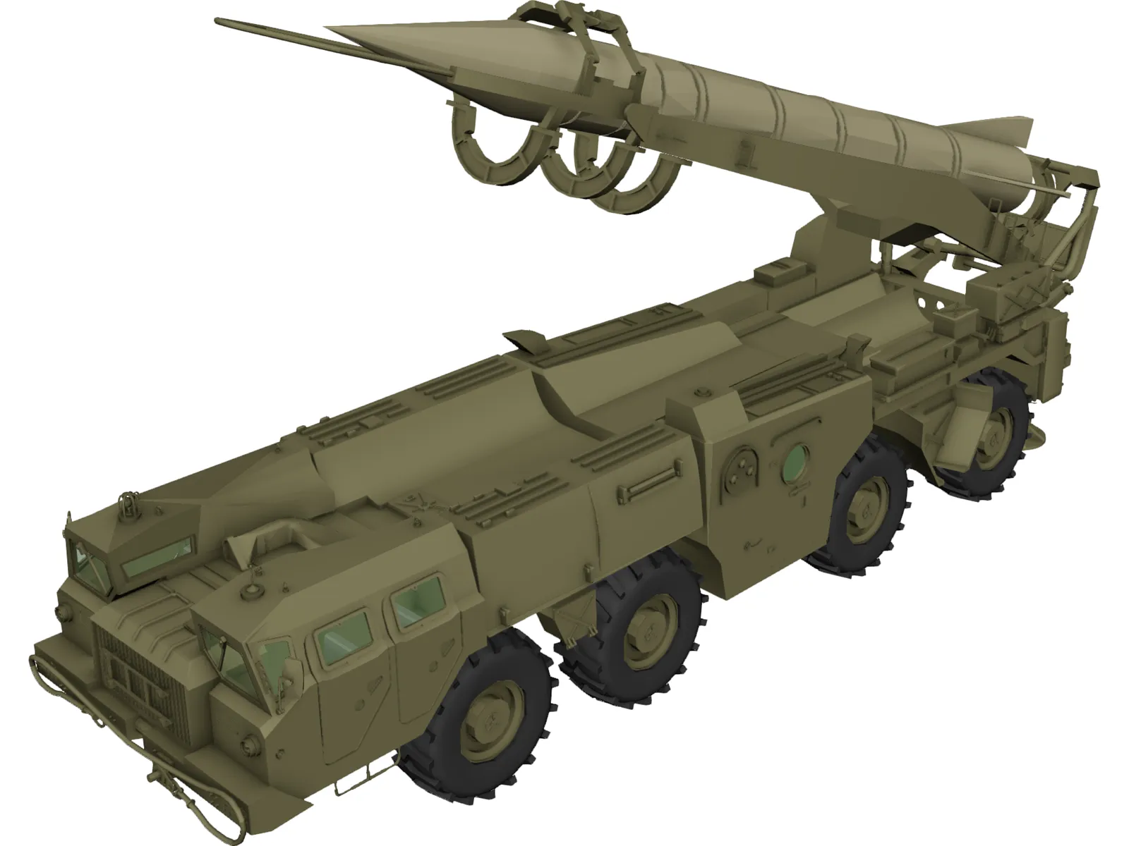 Scud B Missile Launcher 3D Model