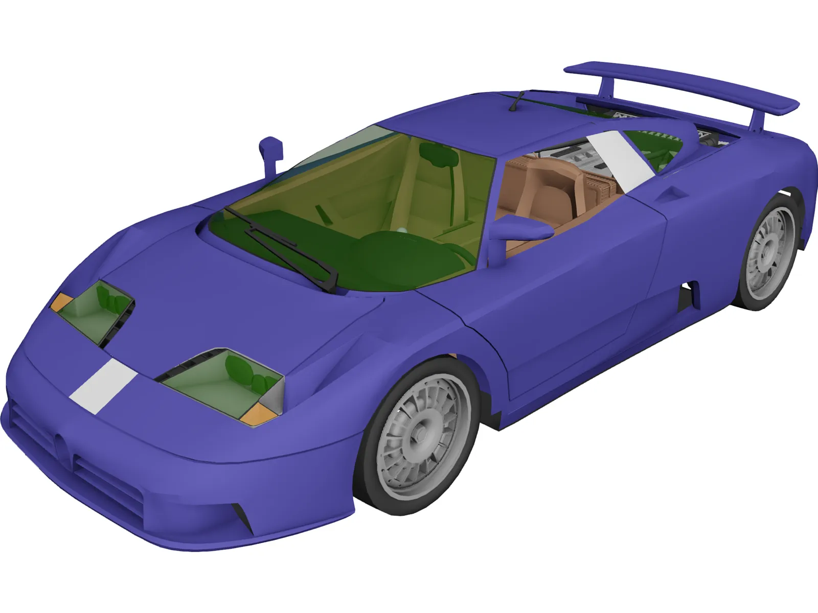 Bugatti EB110 Supersport (1992) 3D Model