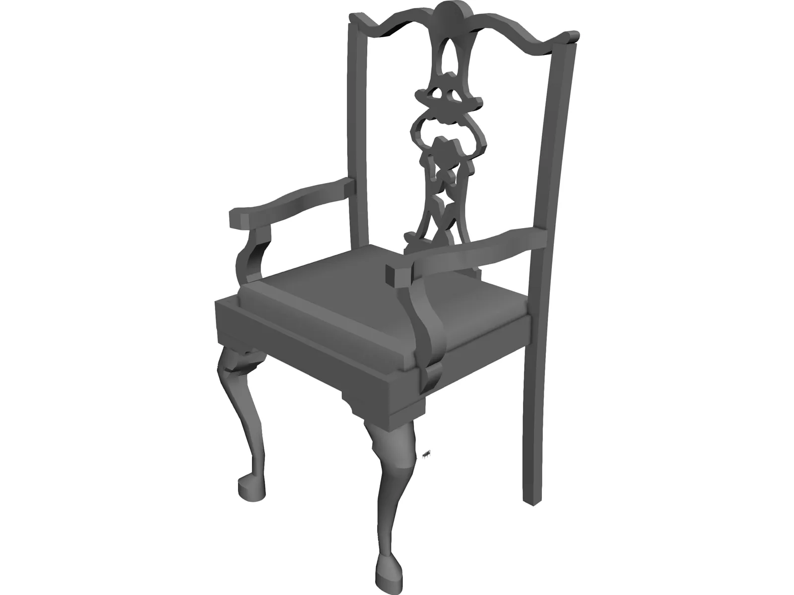 Chair Chippendale Cabriole Leg 3D Model