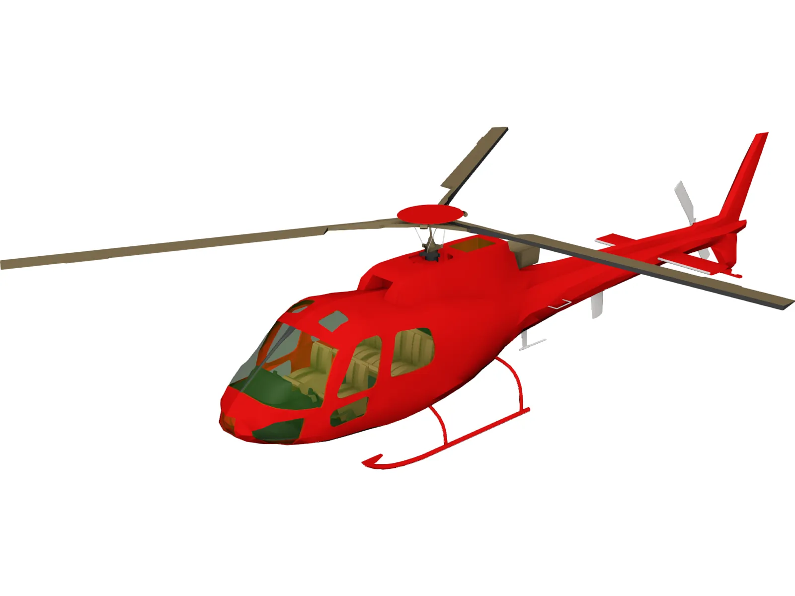 Eurocopter AS-350 Ecureuil 3D Model