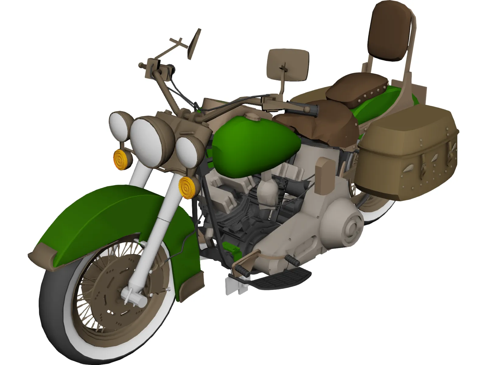 Harley-Davidson FLSTC Heritage Softail Classic 3D Model