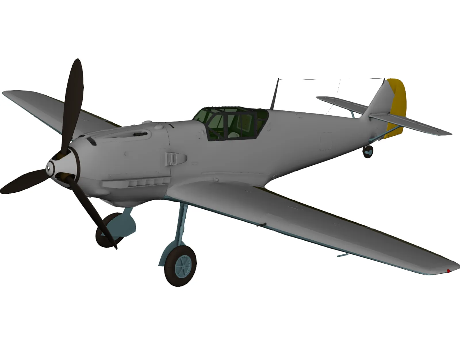 Messerschmitt BF-109E Emil 3D Model