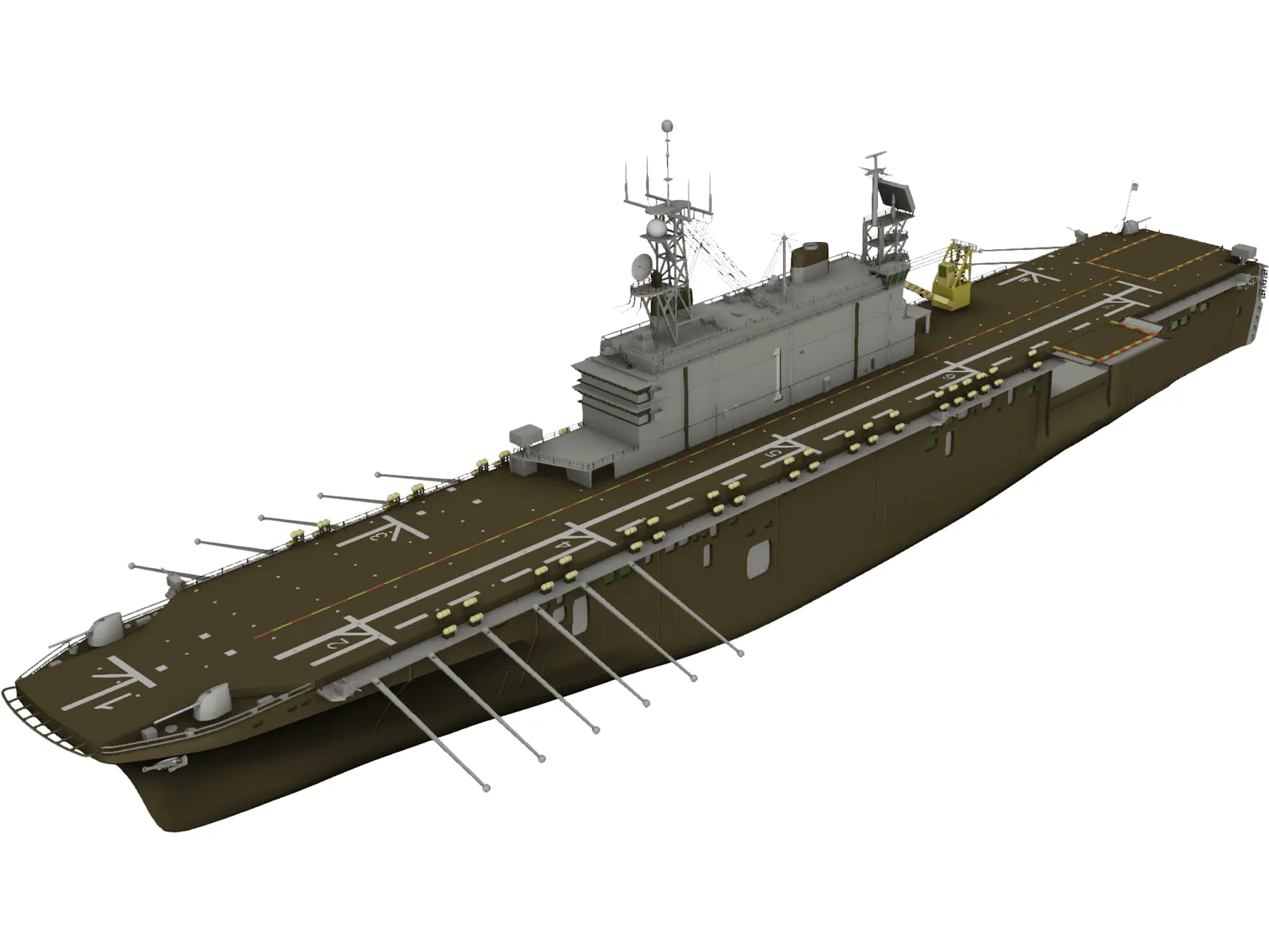 USS Tarawa LHA1 3D Model