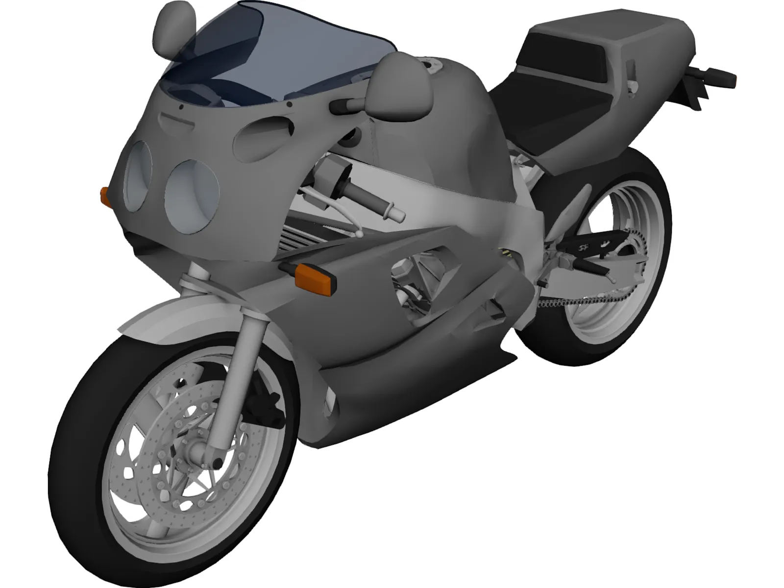 Yamaha FZR750R 3D Model