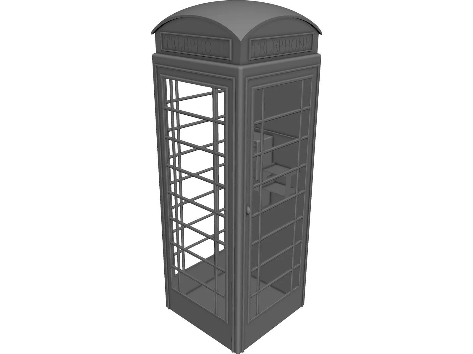 Telephone Booth 3D Model