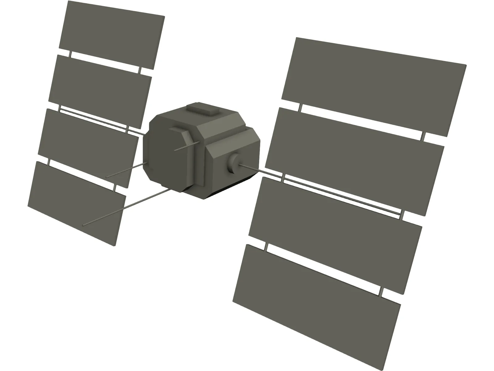 GPS Satellite 3D Model