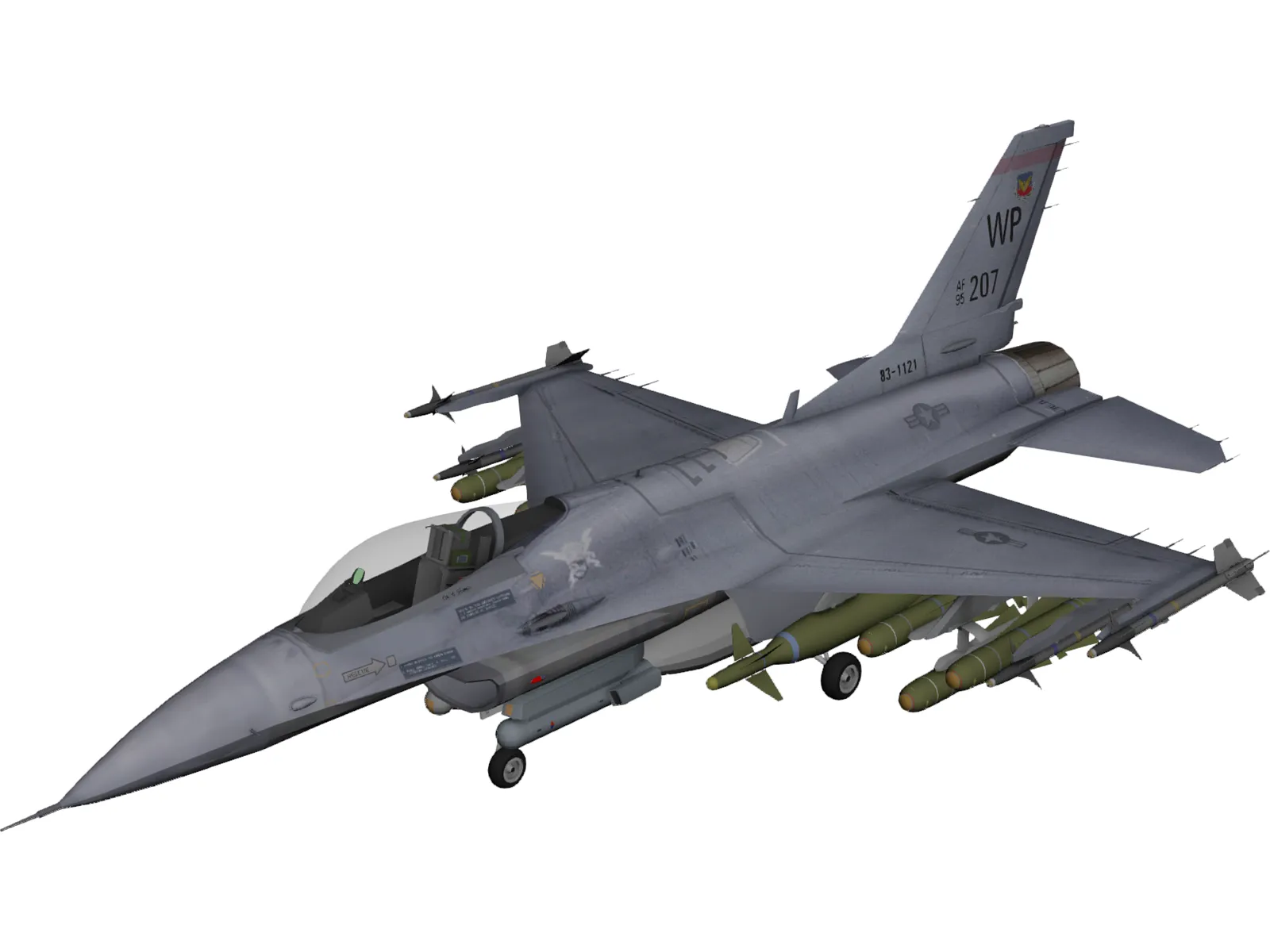 F-16C USAF 3D Model