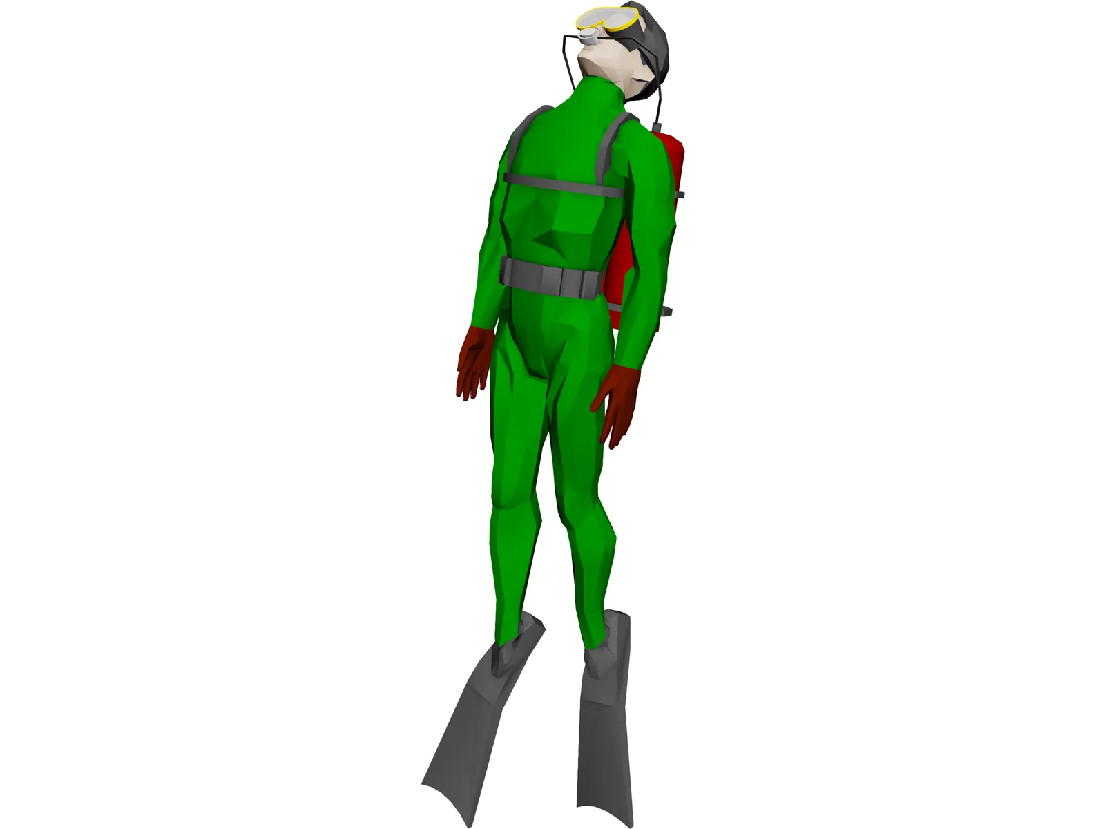 Scuba Diver 3D Model