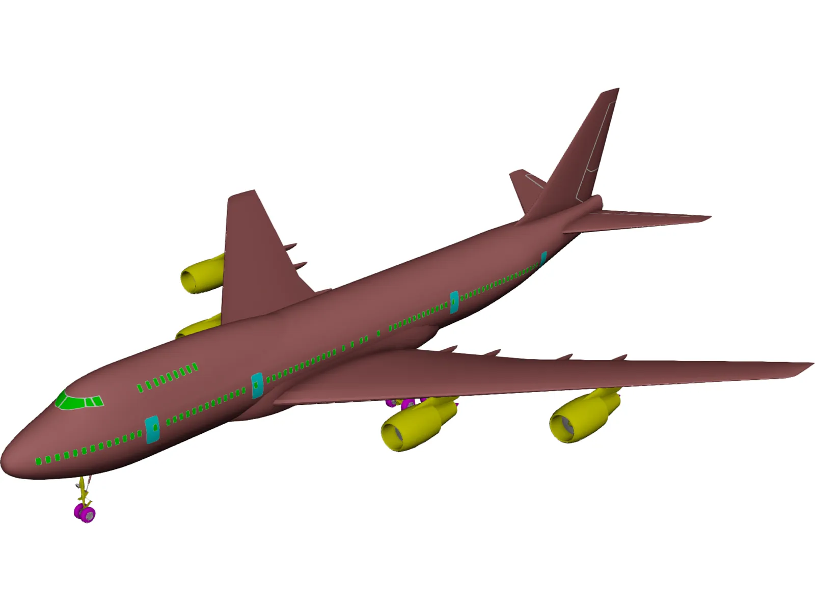 Boeing 747-200 3D Model