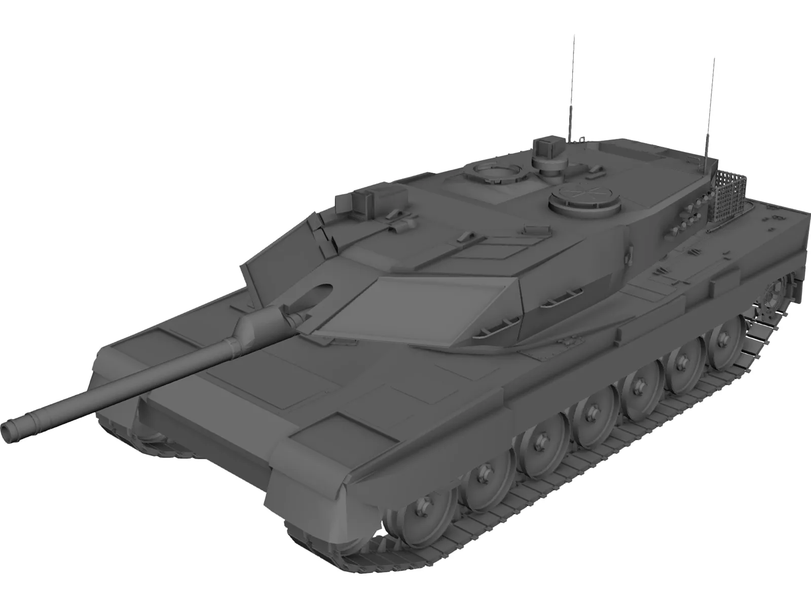 Leopard 2 A5 3D Model