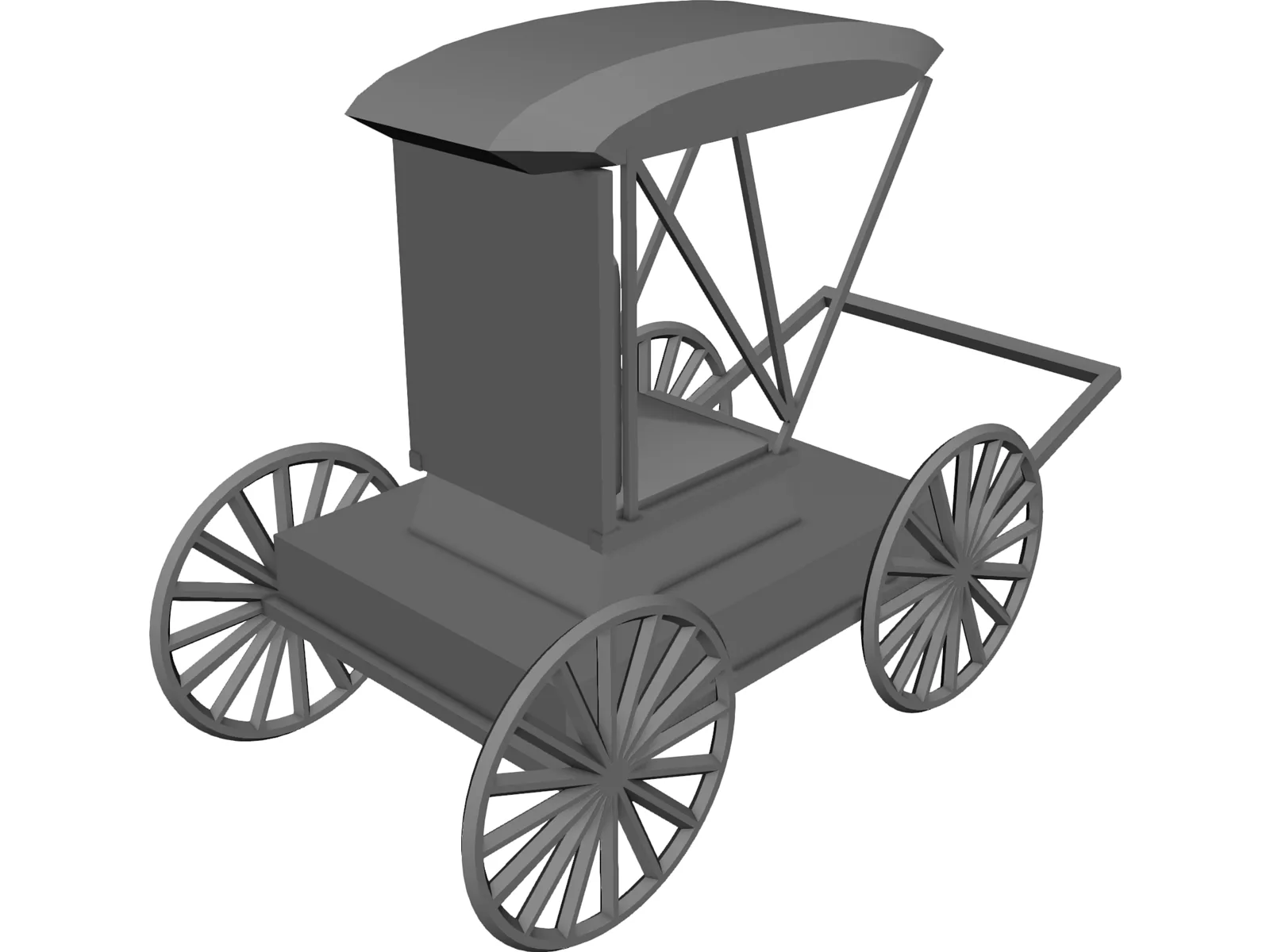 Buggy Horse Drawn 3D Model