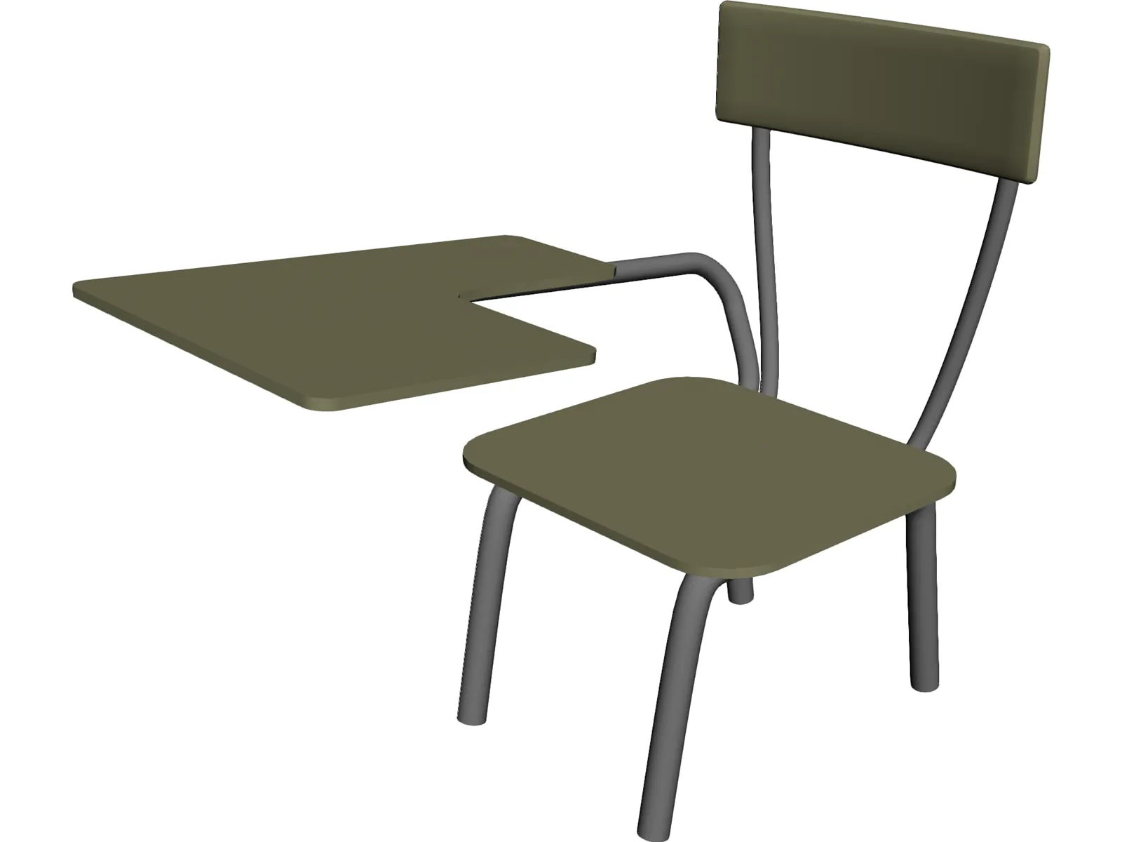 Student Desk 3D Model