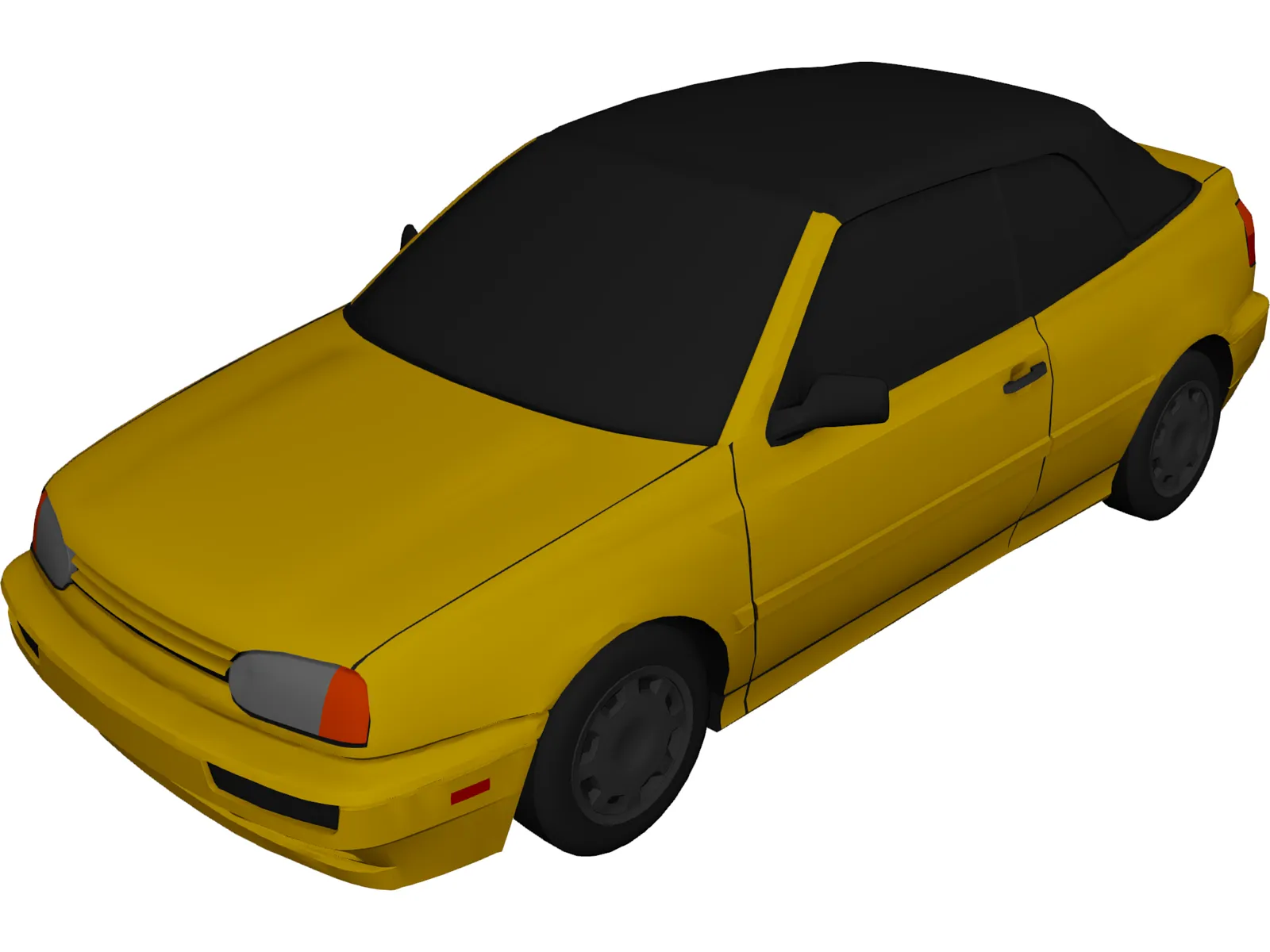 Volkswagen Golf III Cabriolet (1996) 3D Model