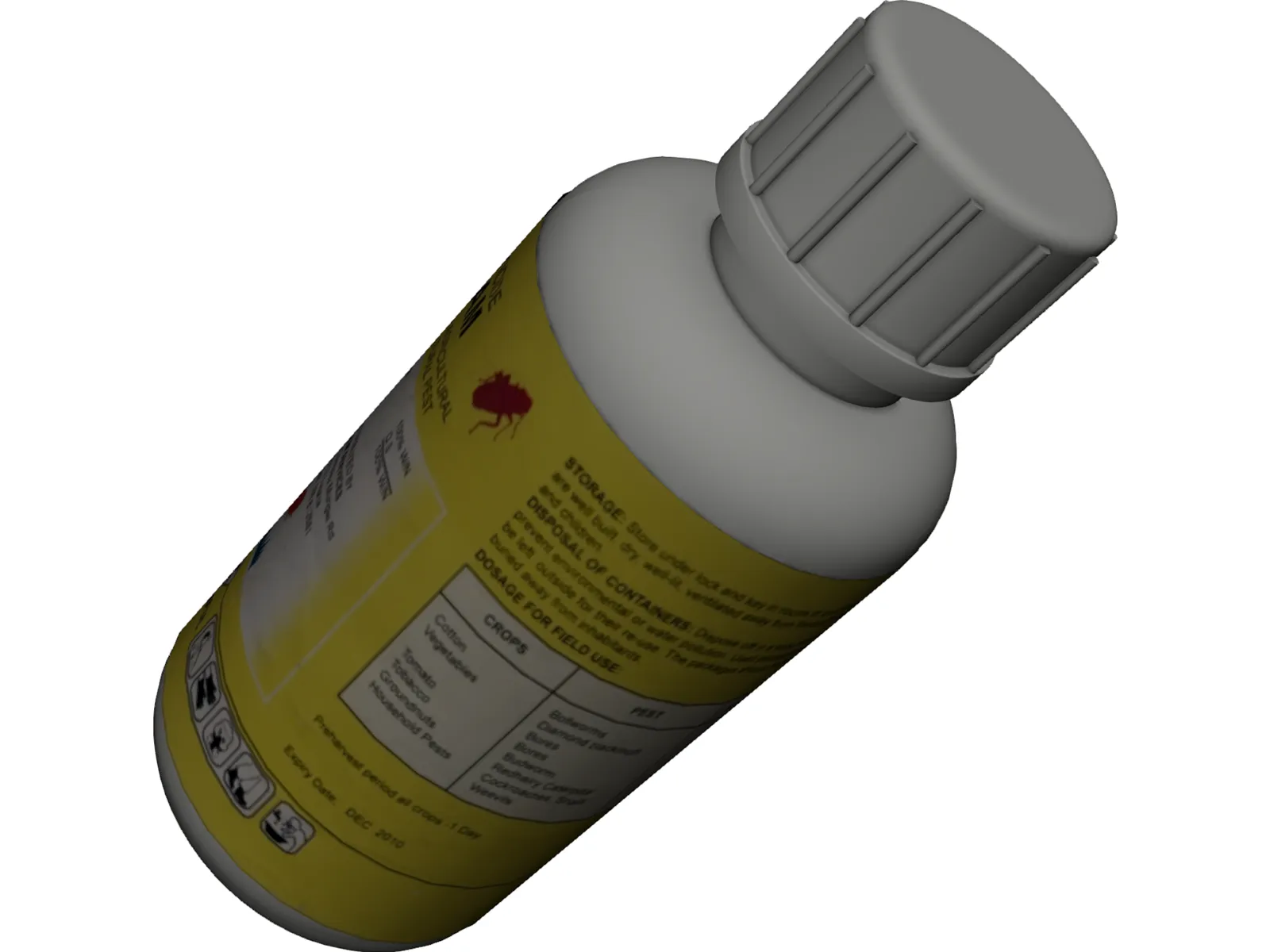 Boam Bottle (with Lid and Label) 3D Model