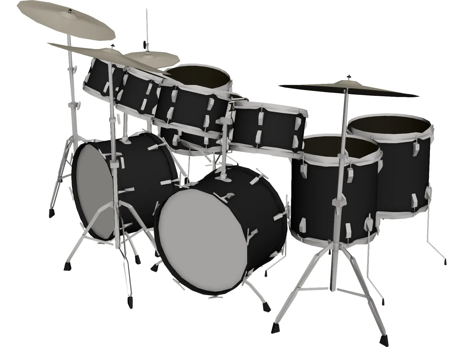 Ludwig 14Pc Drum Kit 3D Model