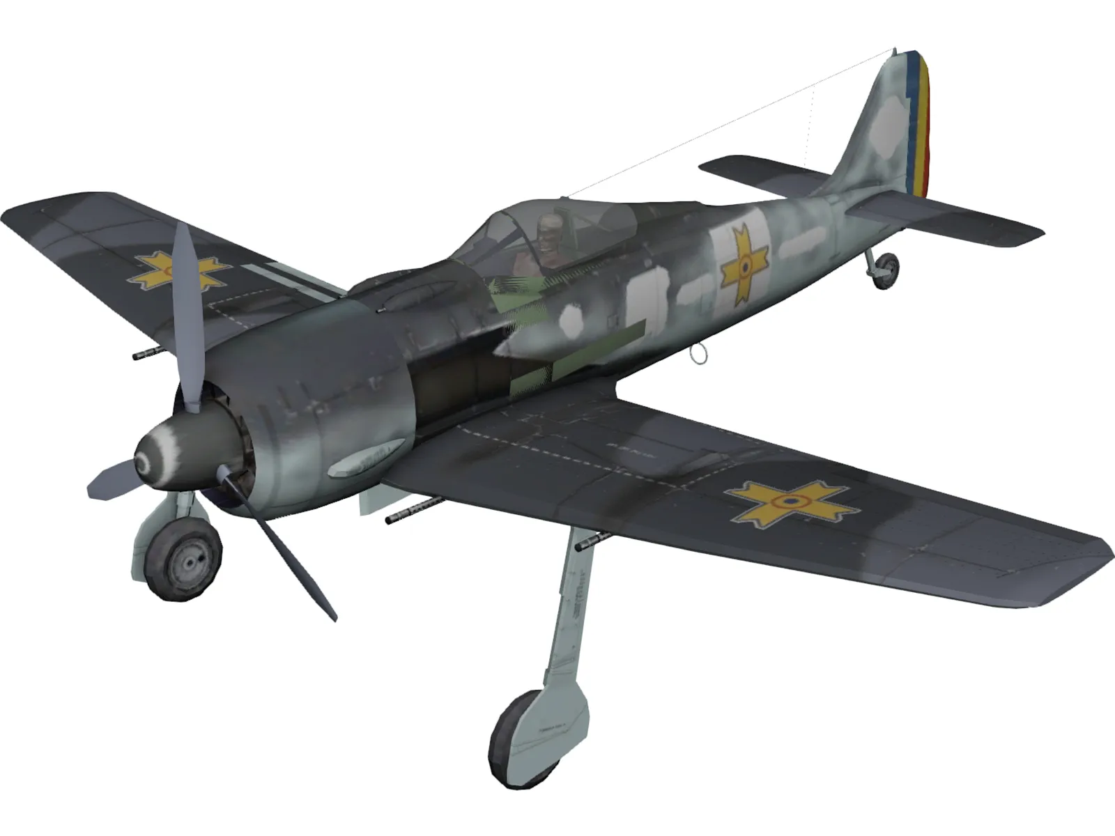 Focke-Wulf Fw 190 A 3D Model