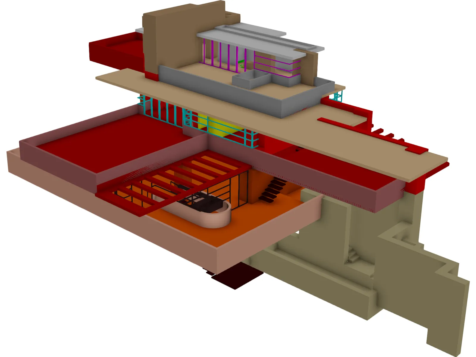 Building Falling Water 3D Model