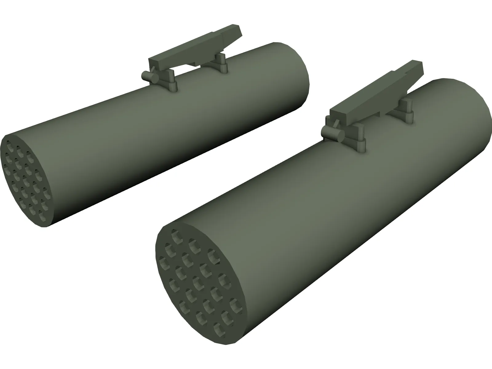 19 Shot Rocket Pod 3D Model