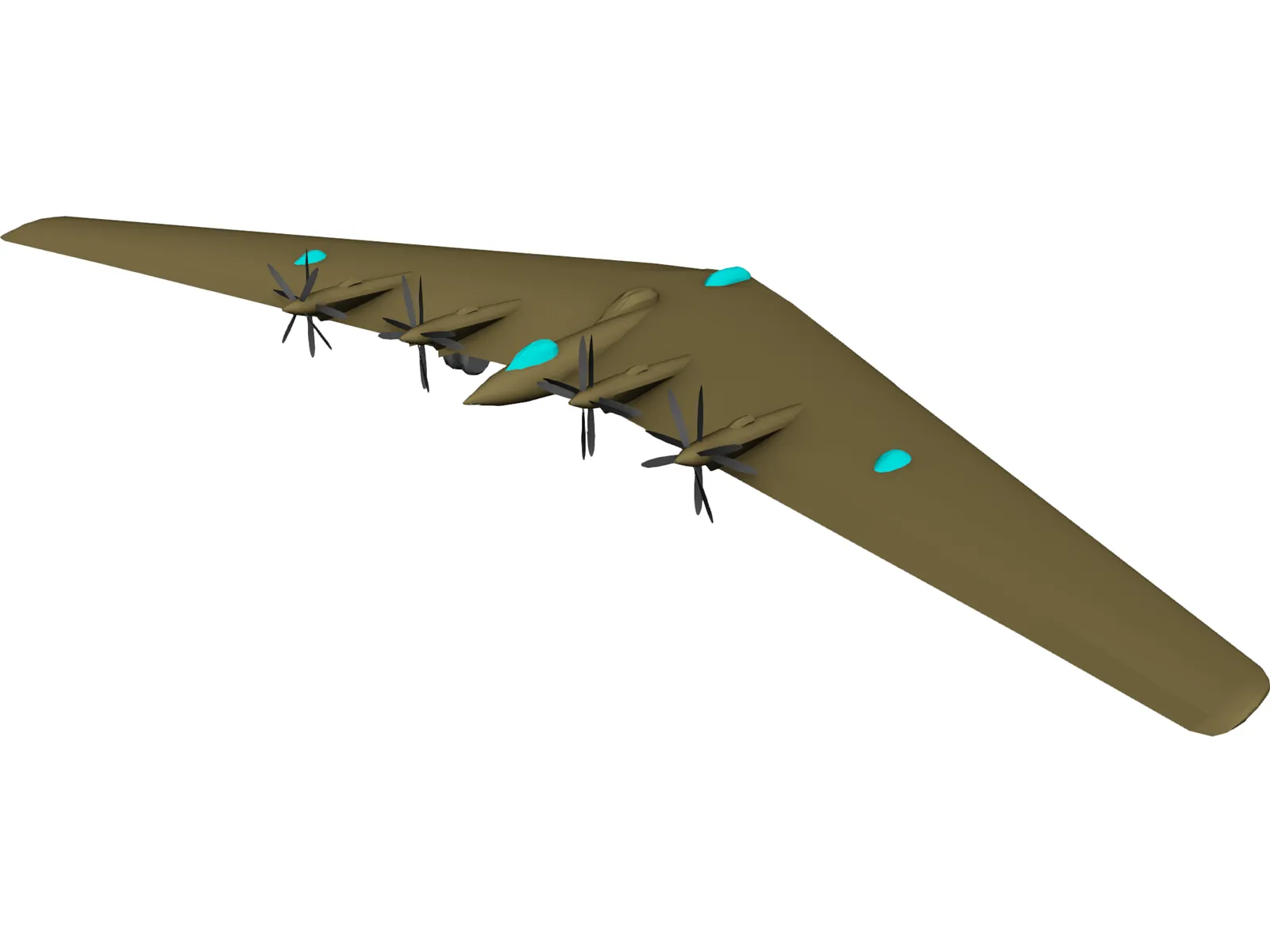 Northrop XB-35 Flying Wing 3D Model