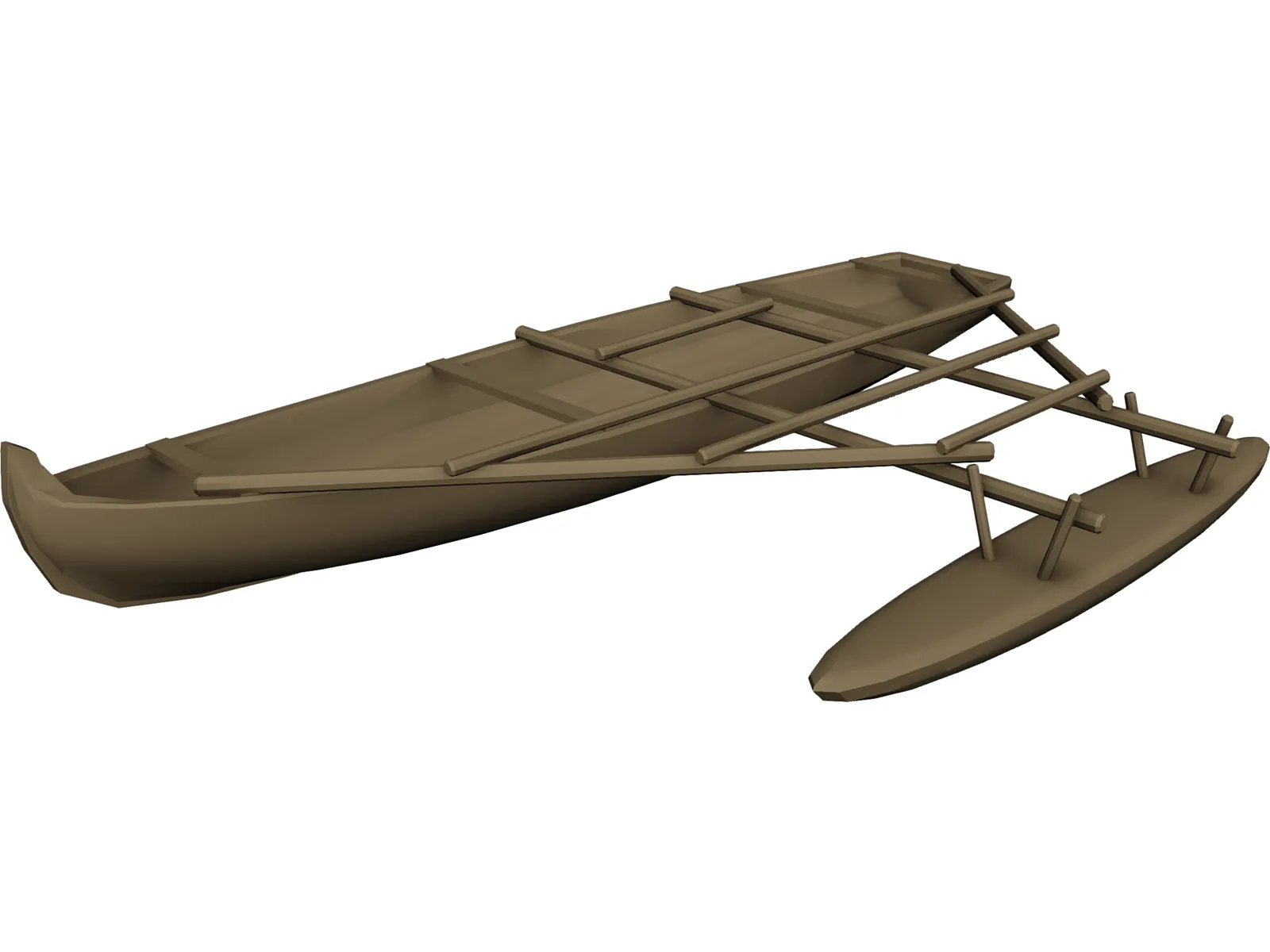 Hawaiian Canoe 3D Model