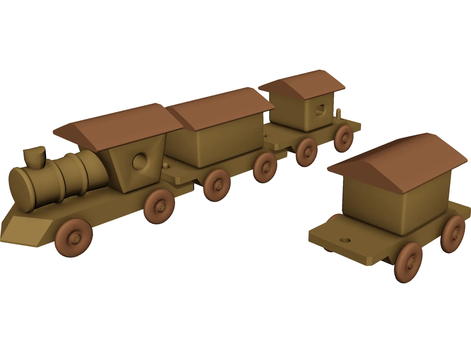 Toy Train 3D Model