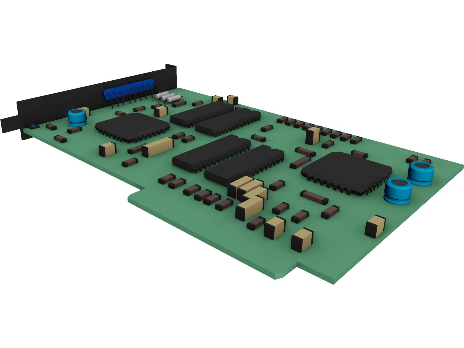 Small Circuitboard 3D Model