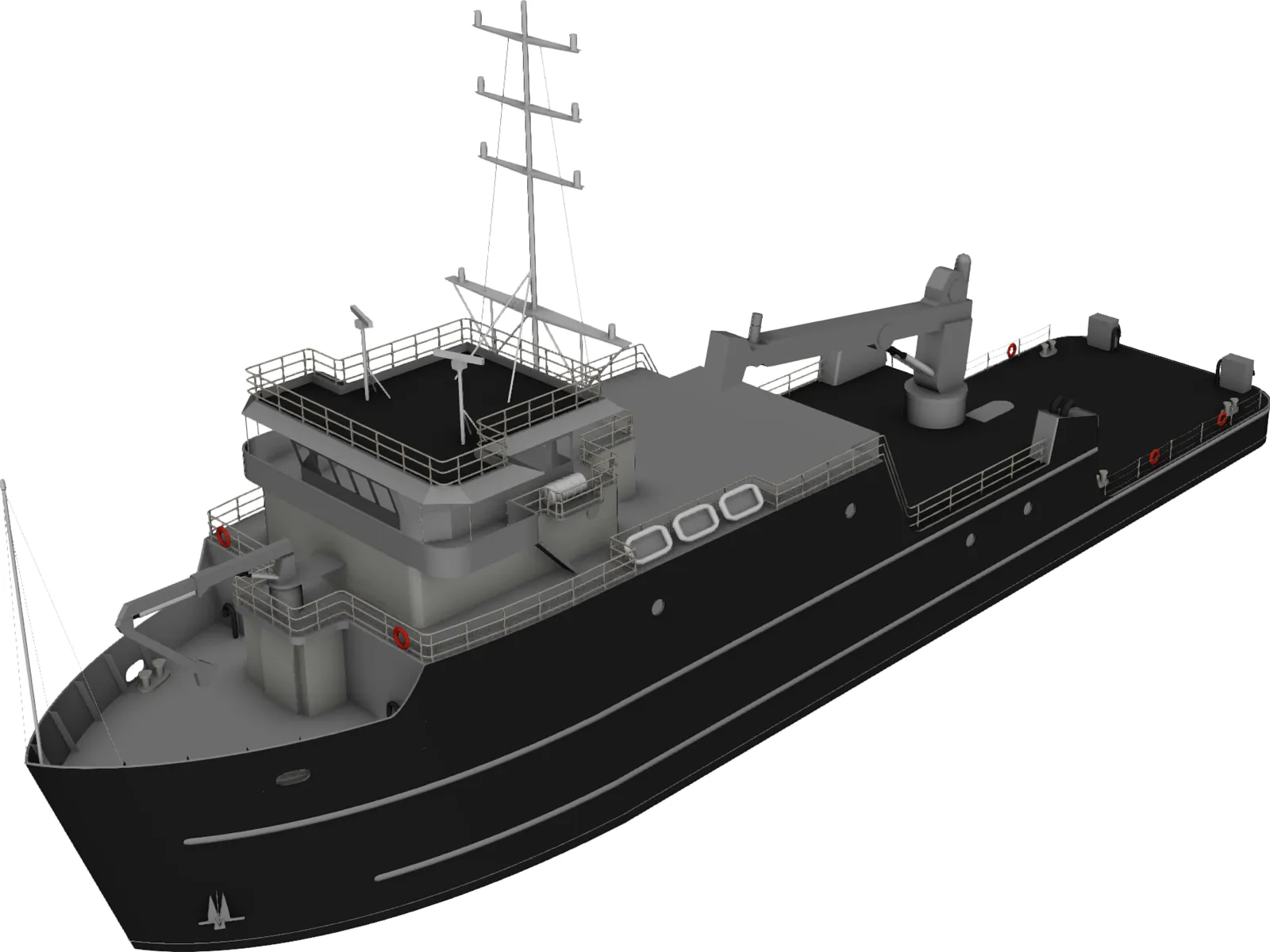 YTT Torpedo Recovery Ship 3D Model