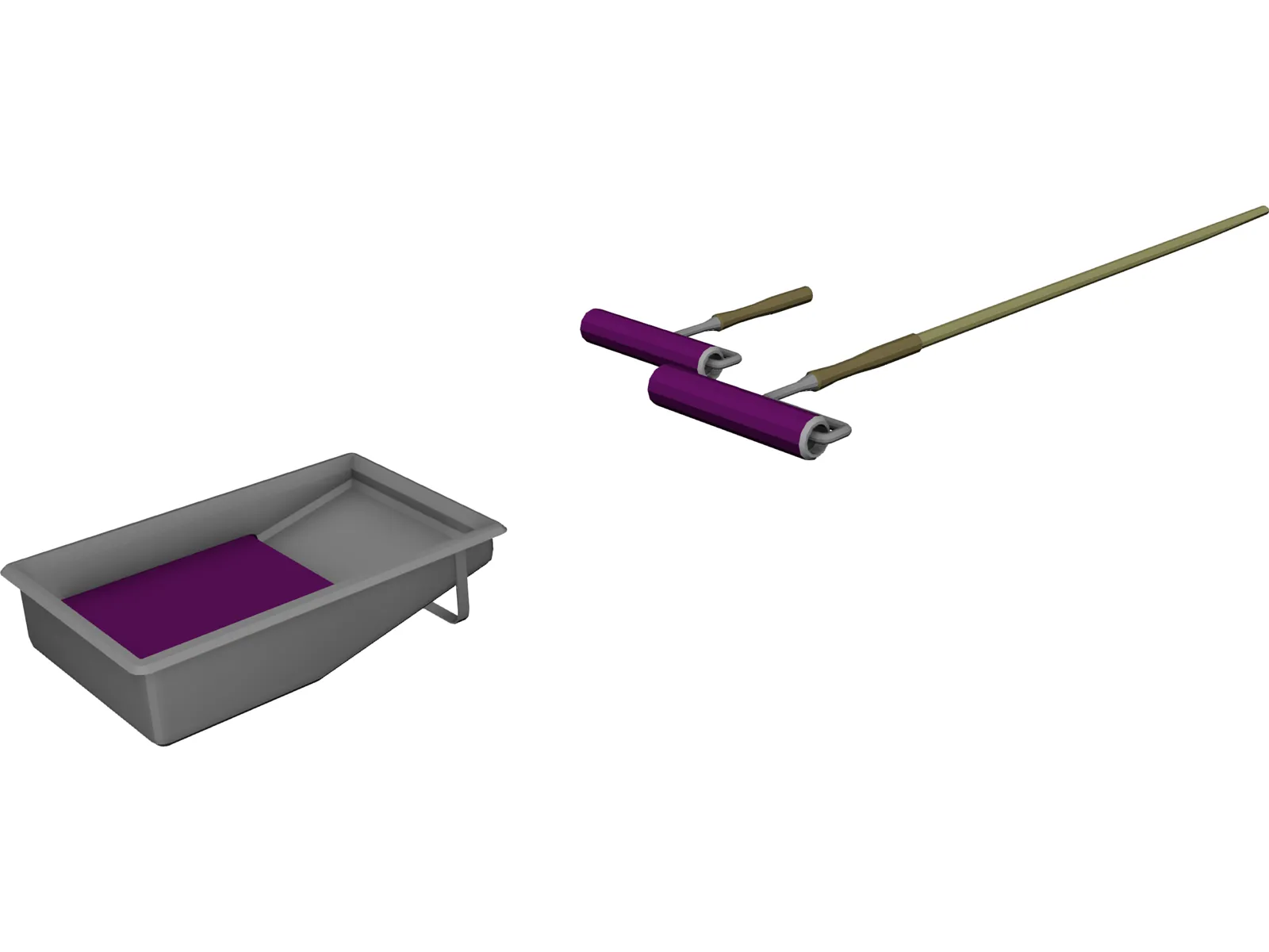 Paint Rollers 3D Model