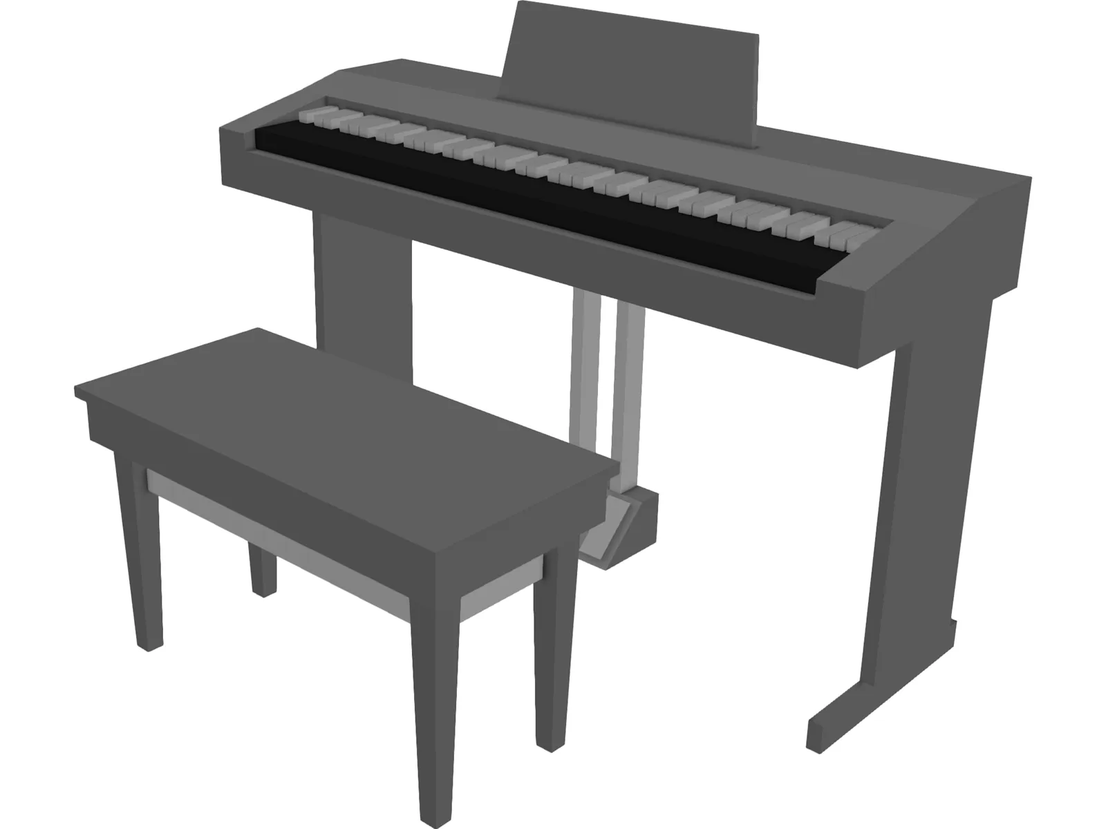 Electronic Keyboard 3D Model