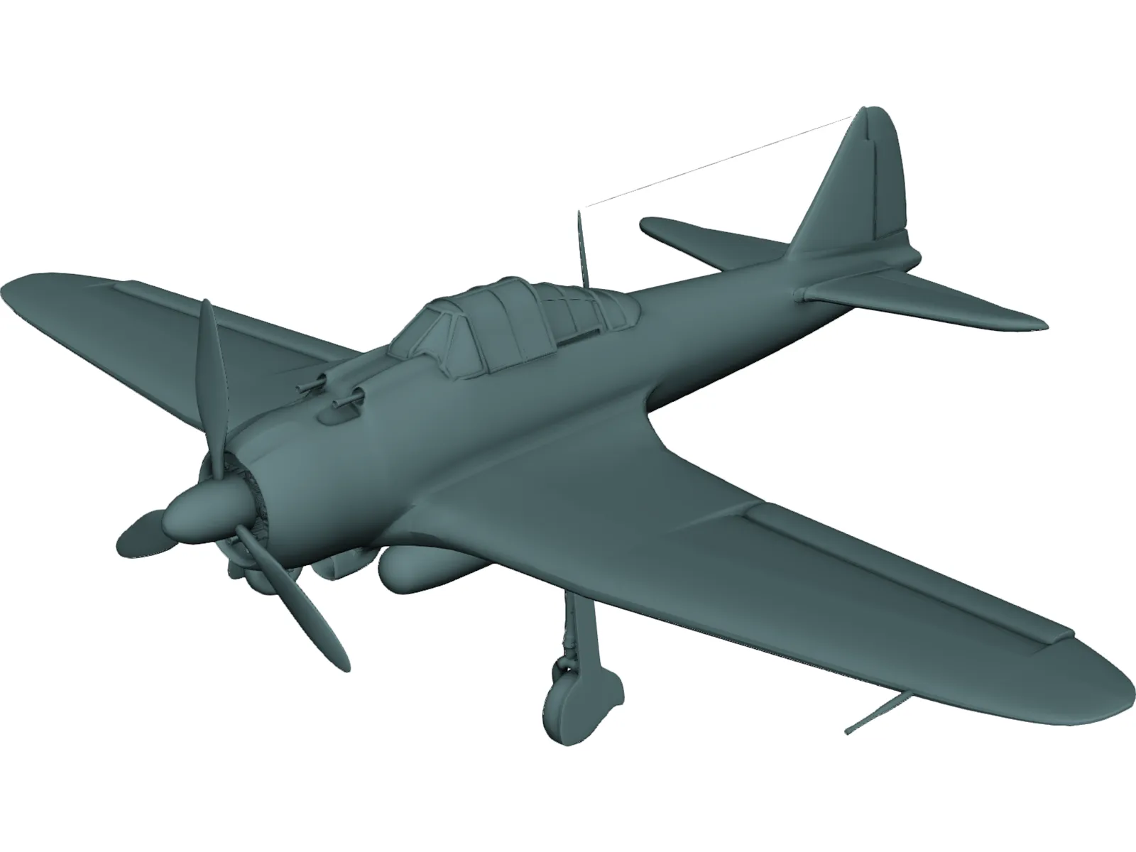 Mitsubishi A6M Zero 3D Model