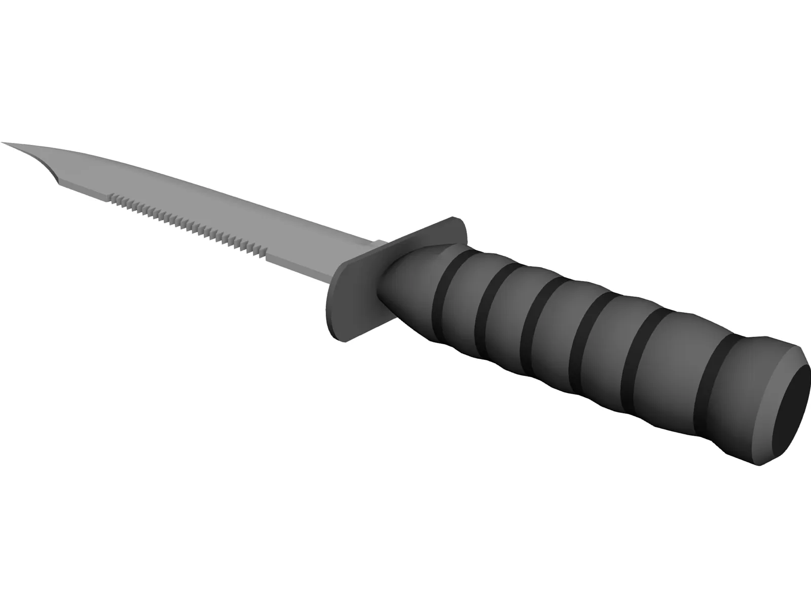 Ka-Bar Military Survival Knife 3D Model