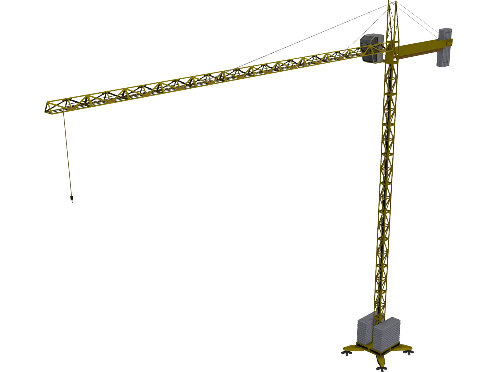 Crane Tower Structure 3D Model