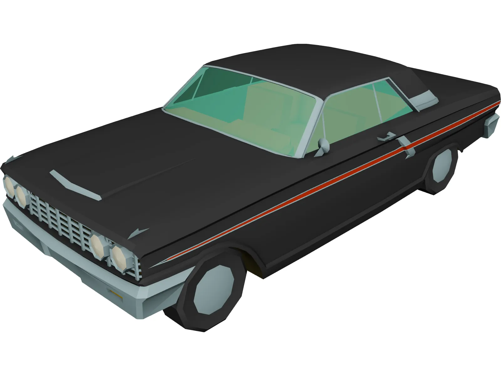 Ford Fairlane 500 Sports Coupe (1964) 3D Model