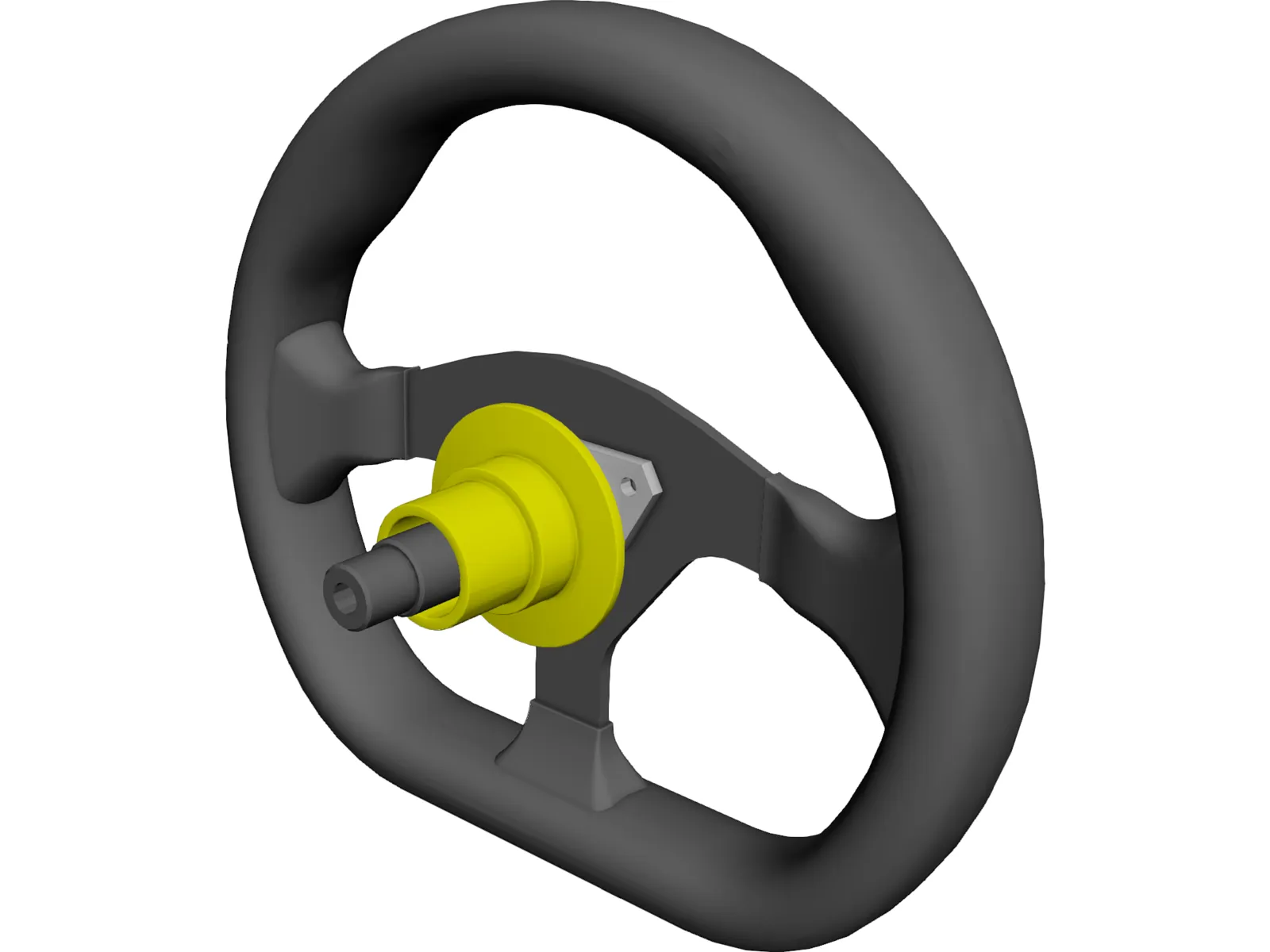 Race Car Steering Wheel (10 Inch For Small Formula Car) 3D Model