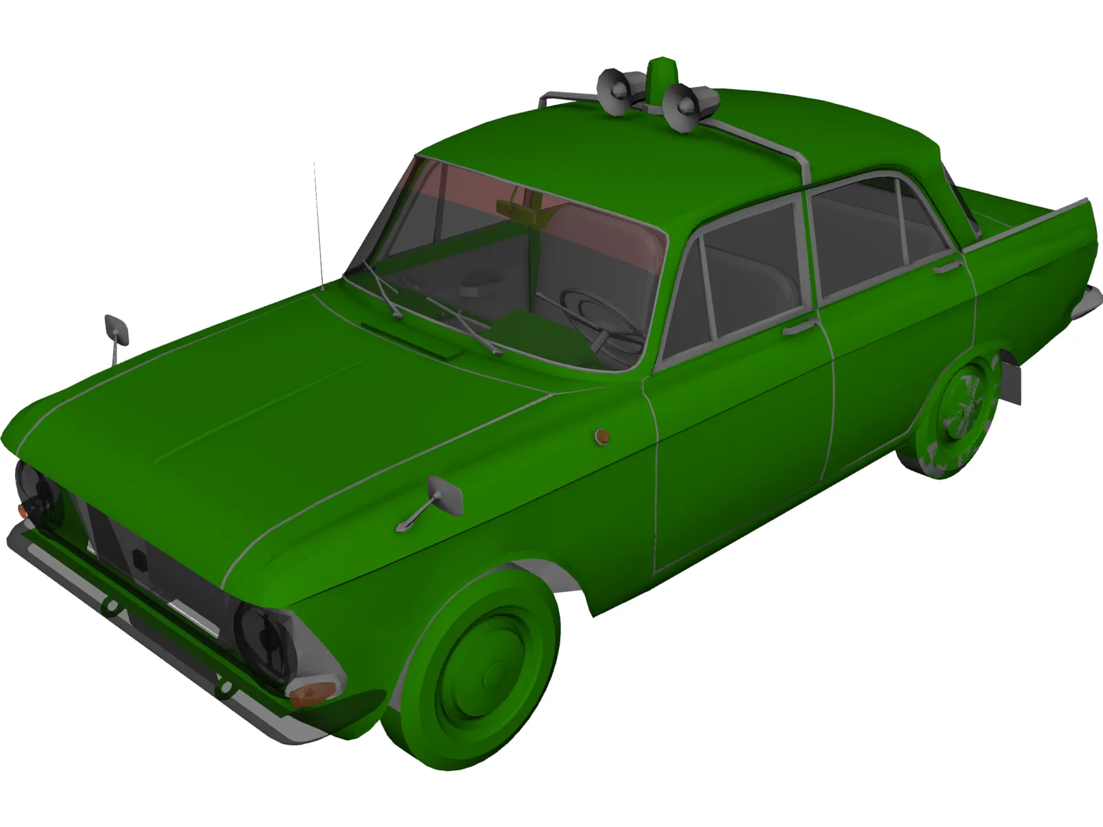 AZLK Moskvitch 412 (1972) 3D Model