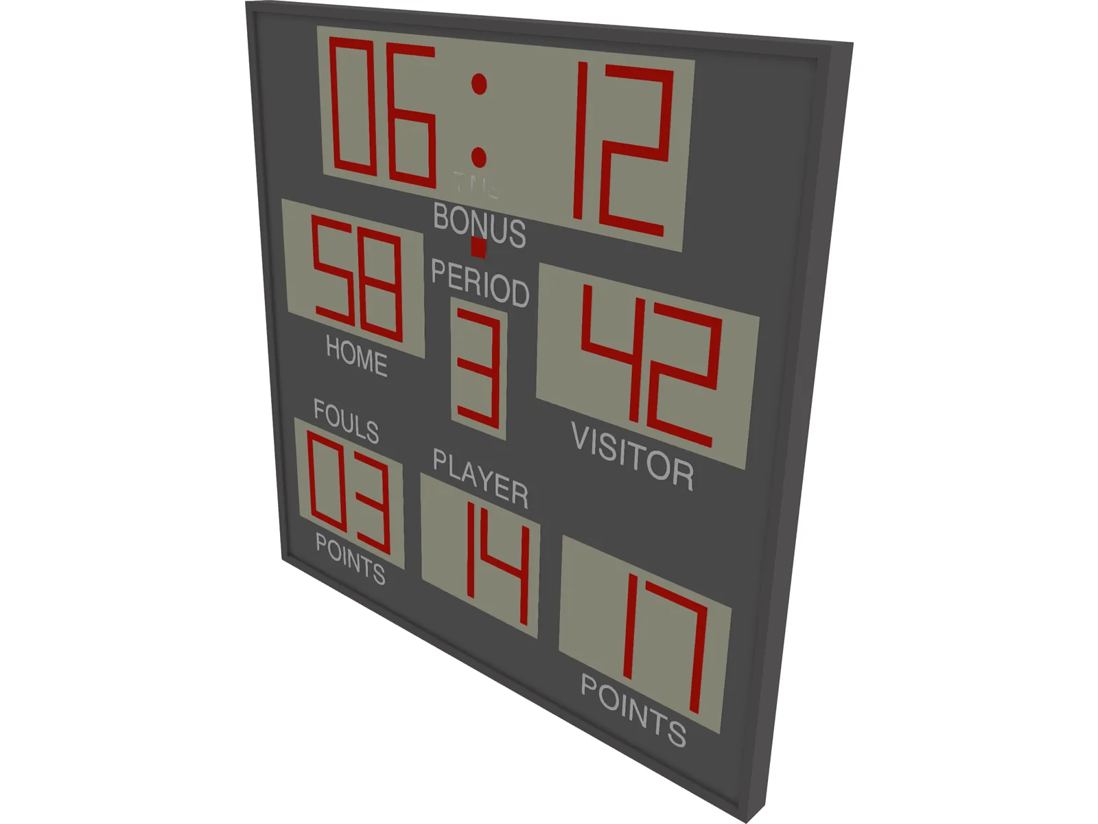 Scoreboard 3D Model