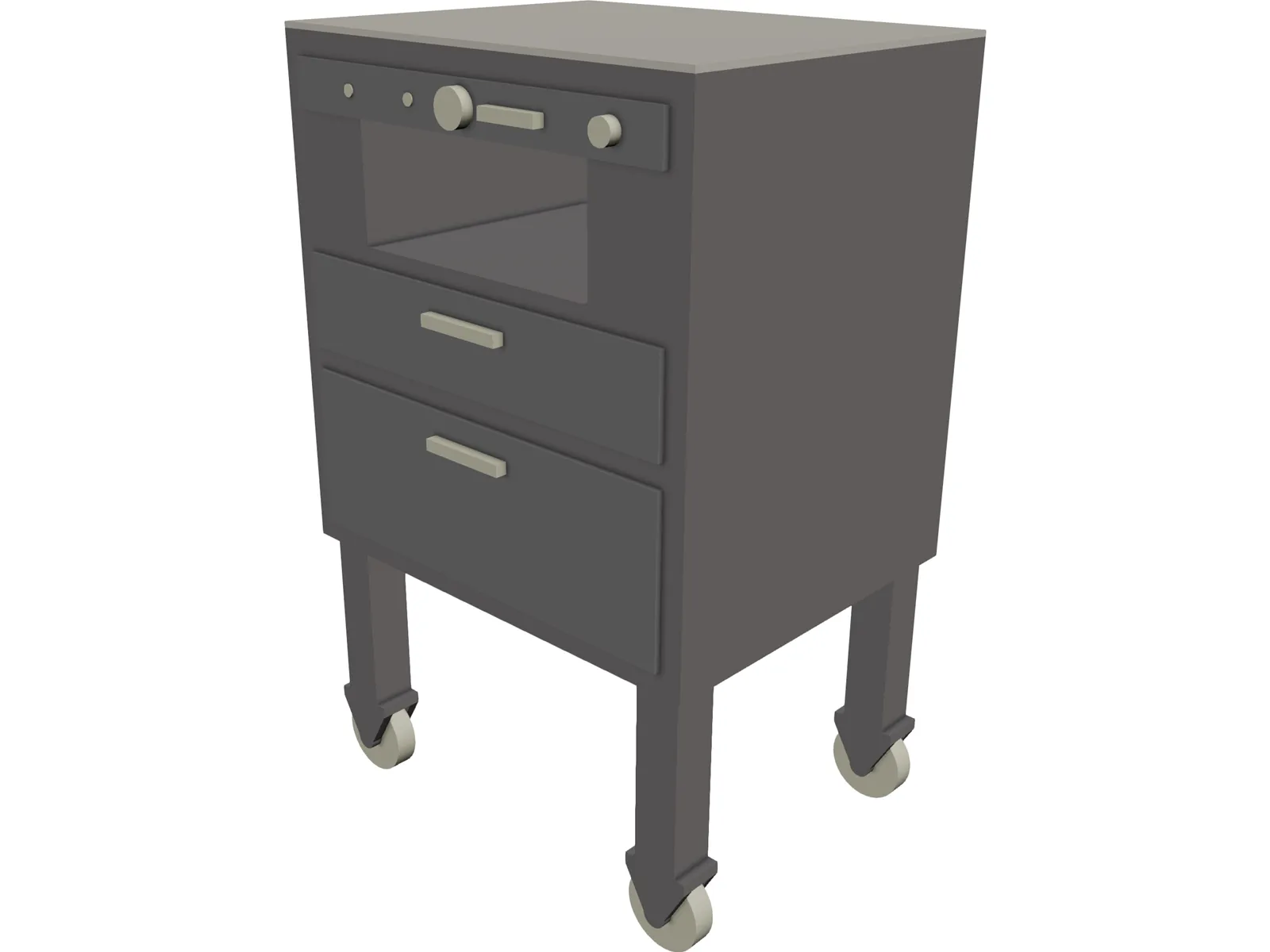 Hospital Bedside Console 3D Model