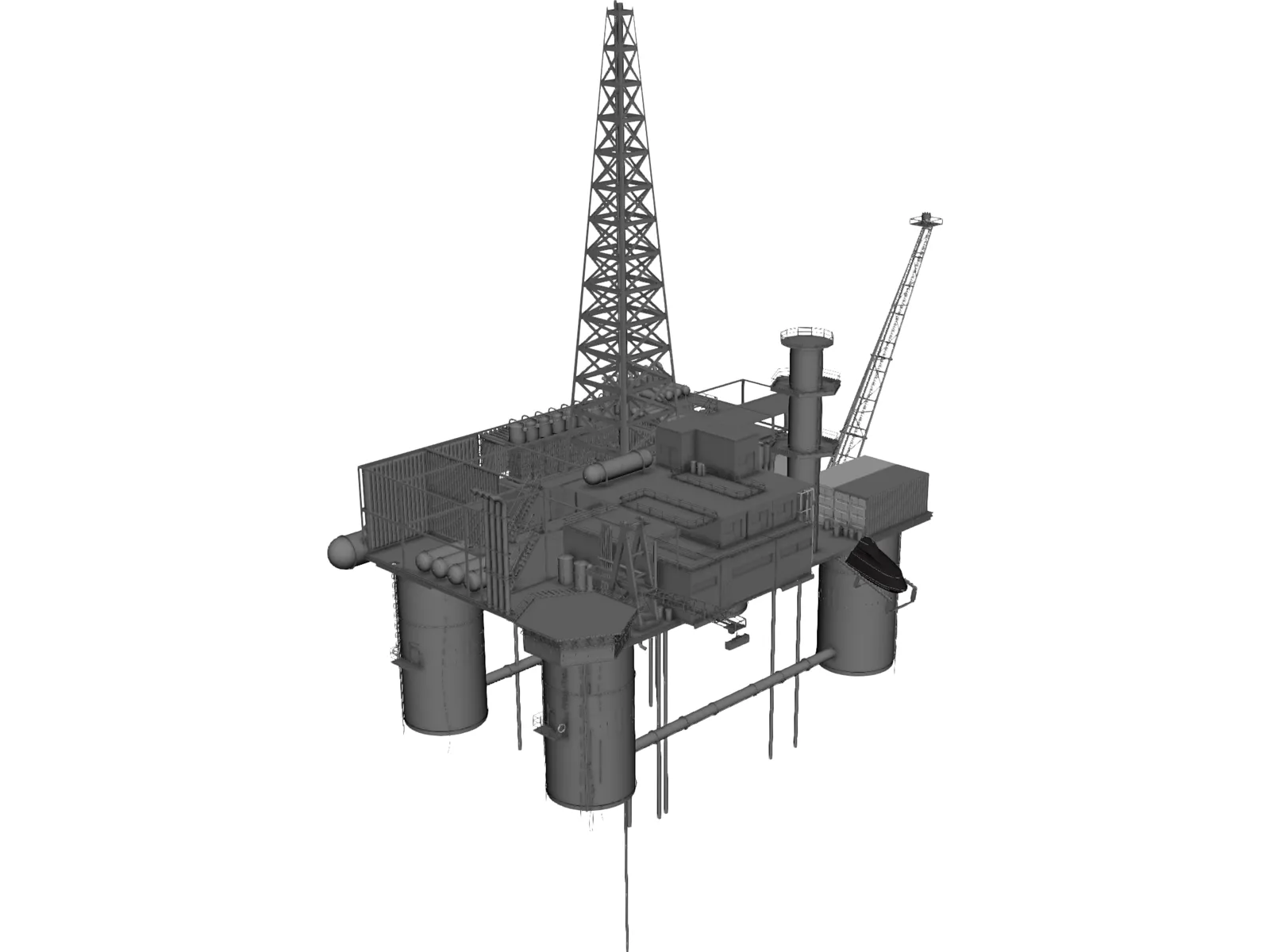 Oil Platform 3D Model