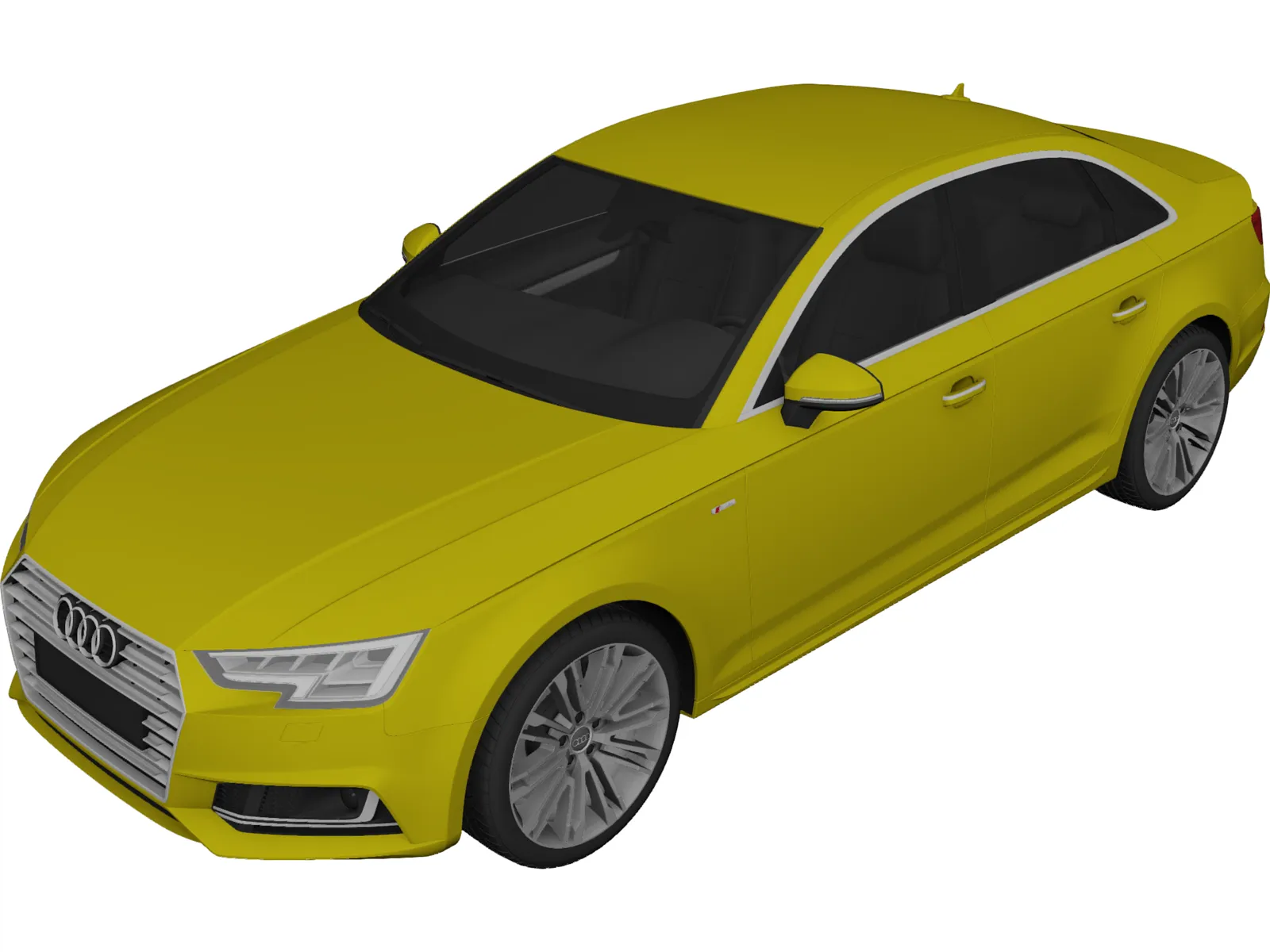 Audi A4 2.0T Quattro S-Line Sedan (2016) 3D Model