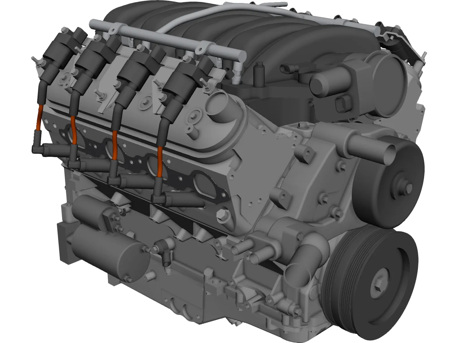 GM LS3 Engine 3D Model