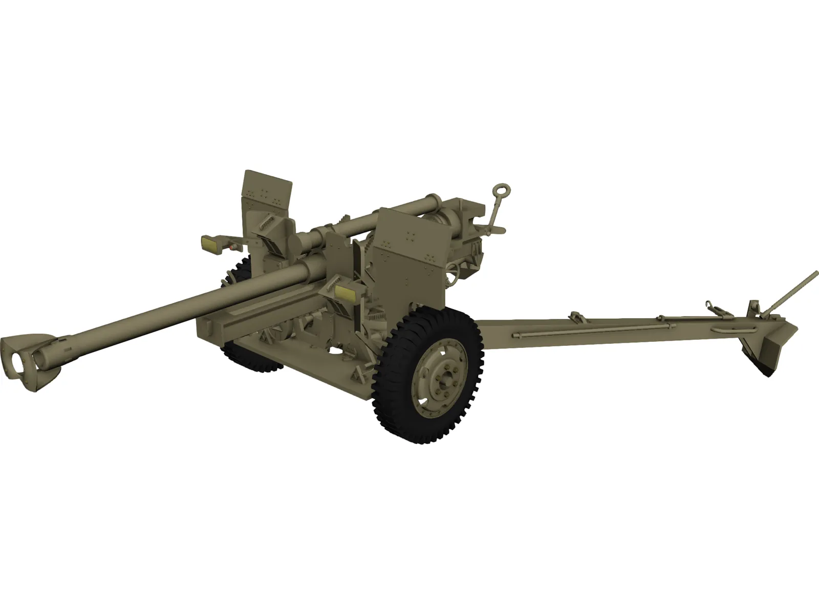 M101A1 Howitzer 3D Model