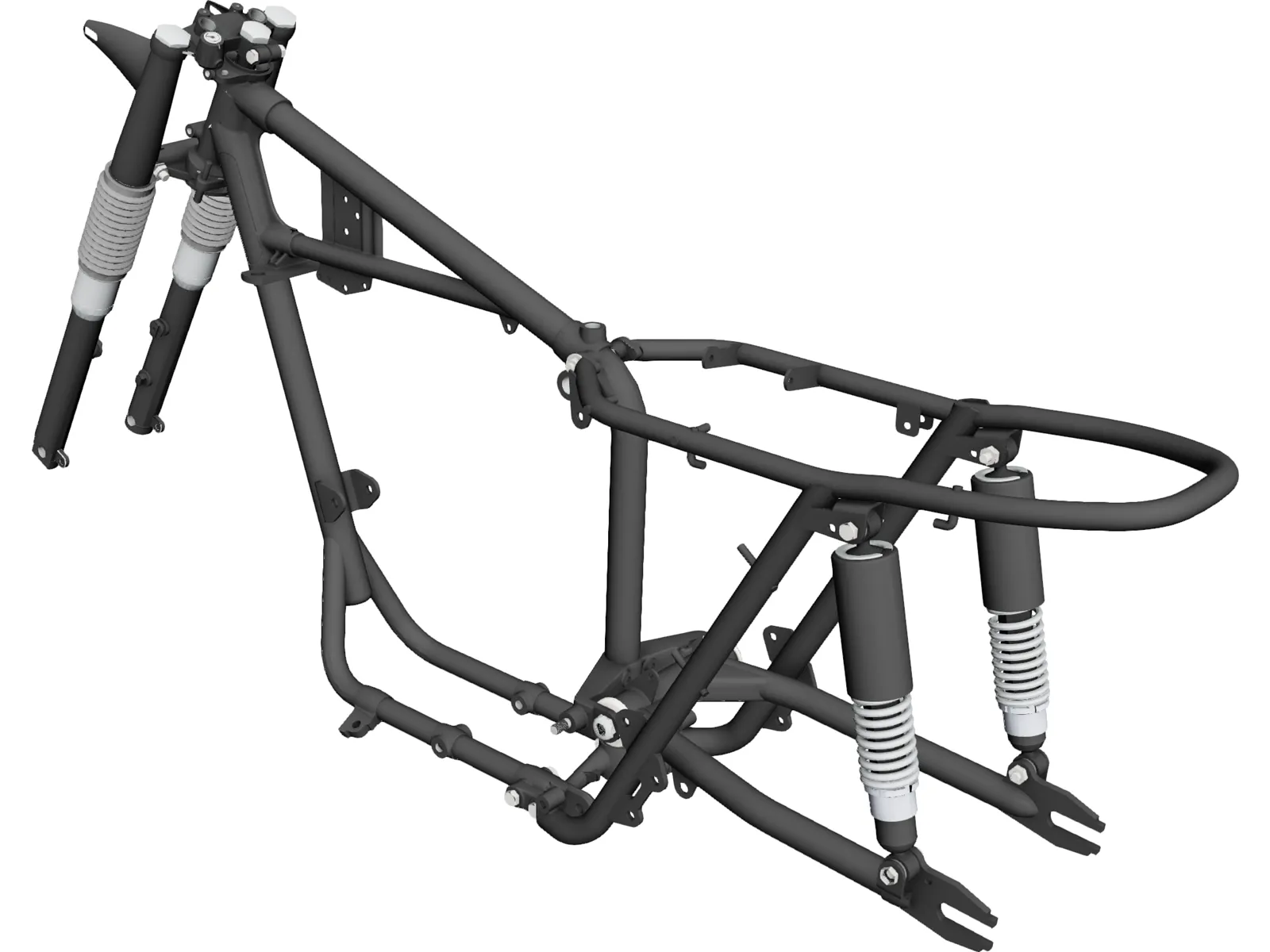 Triumph T120 Motorcycle Frame (1968) 3D Model