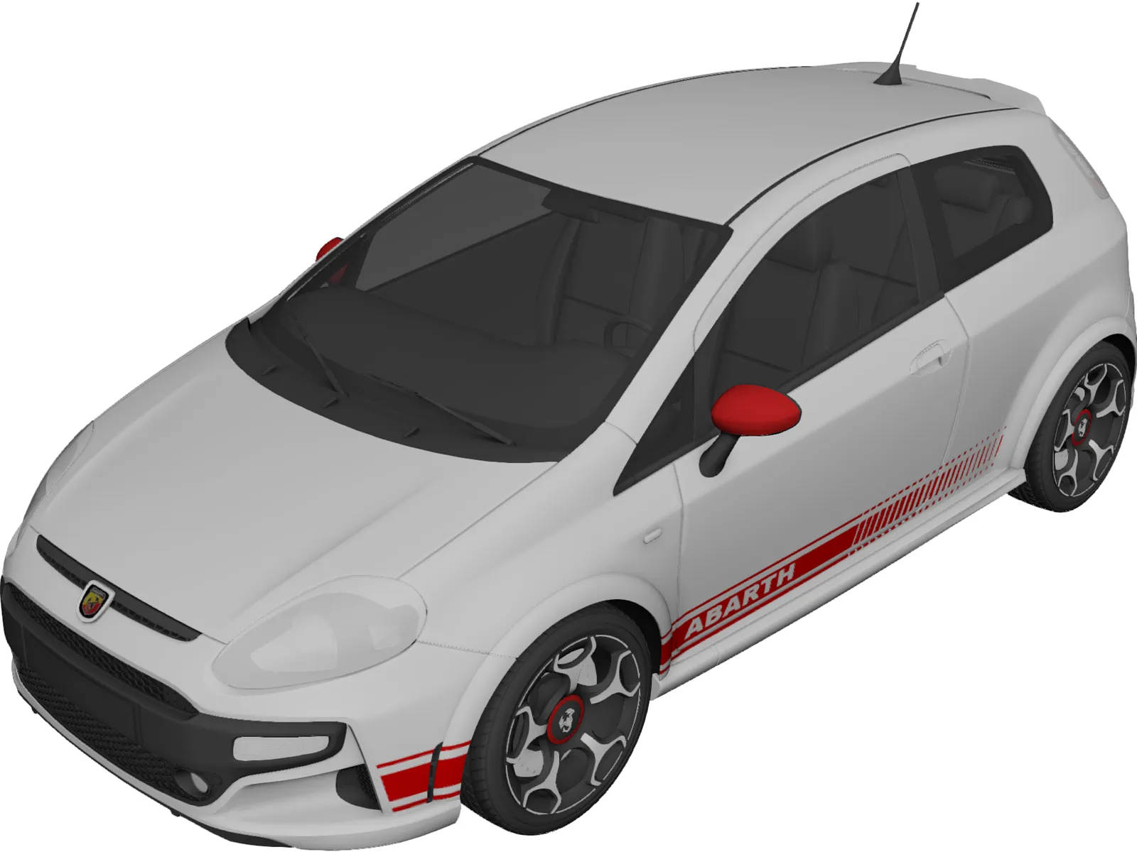 Fiat Punto Abarth (2011) 3D Model