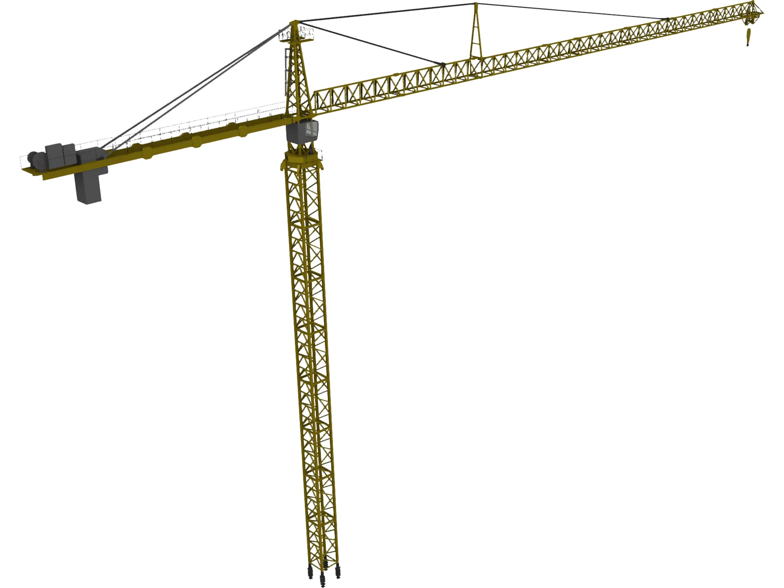 Leibherr 550 Tower Crane 3D Model