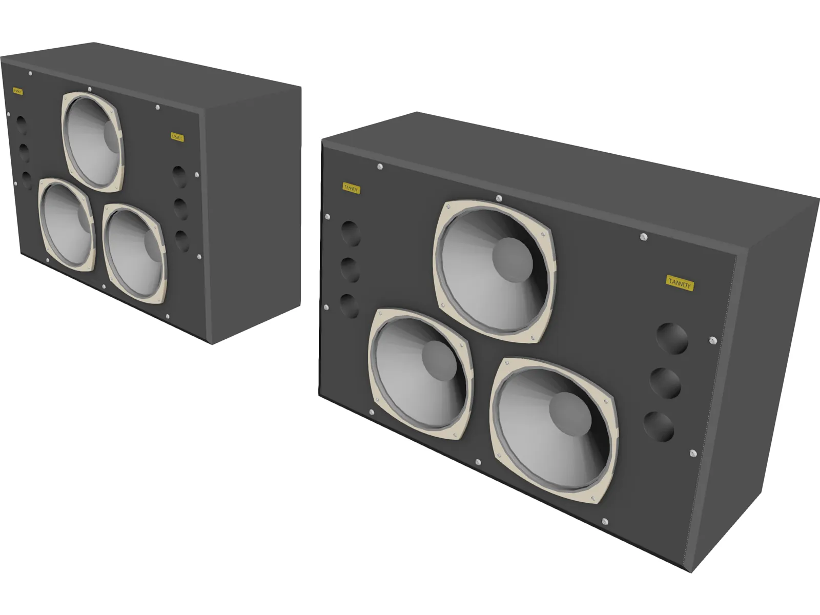 Tannoy Dreadnought Studio Monitor Speakers 3D Model