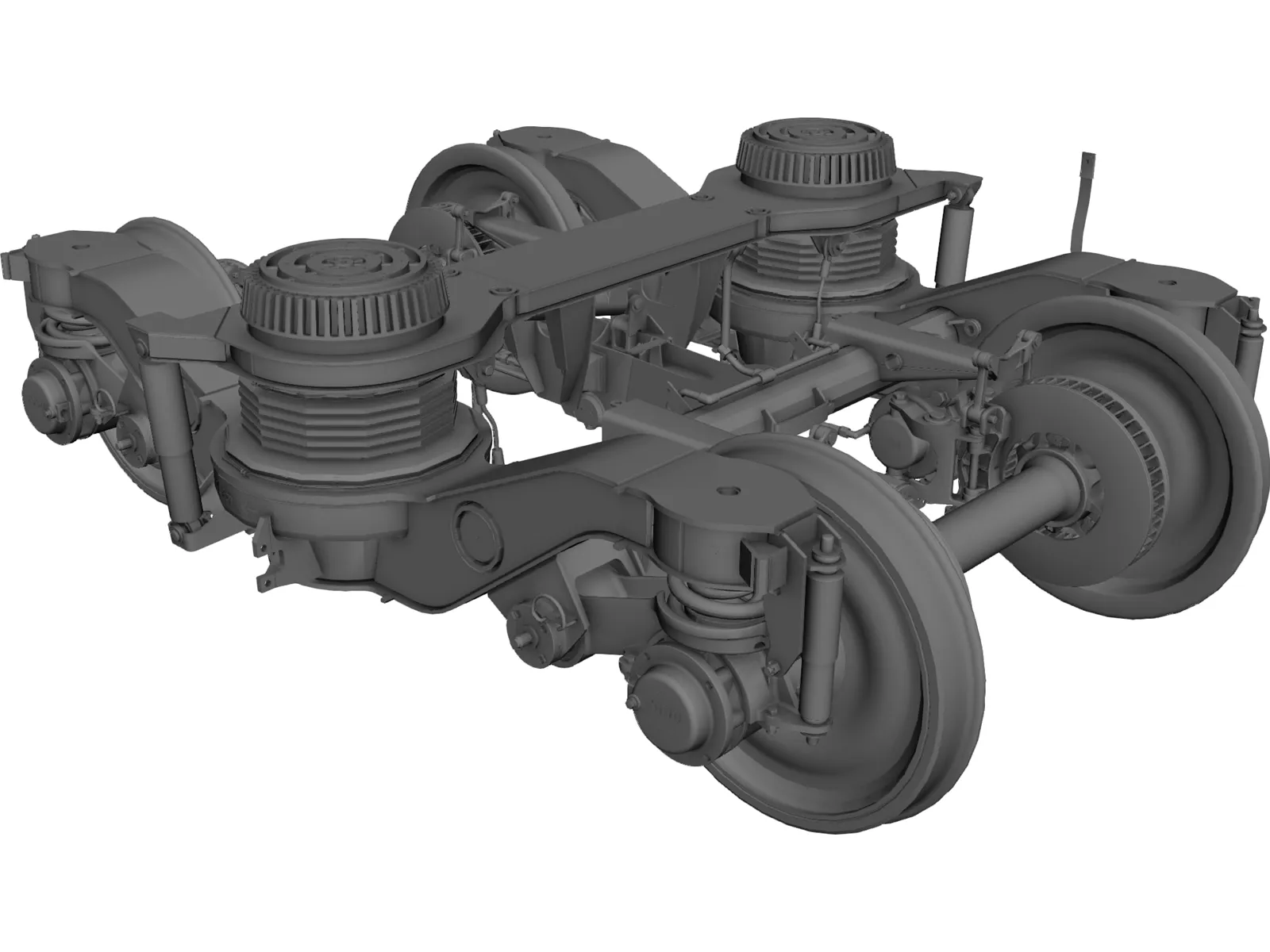 Train Bogie Y32 3D Model