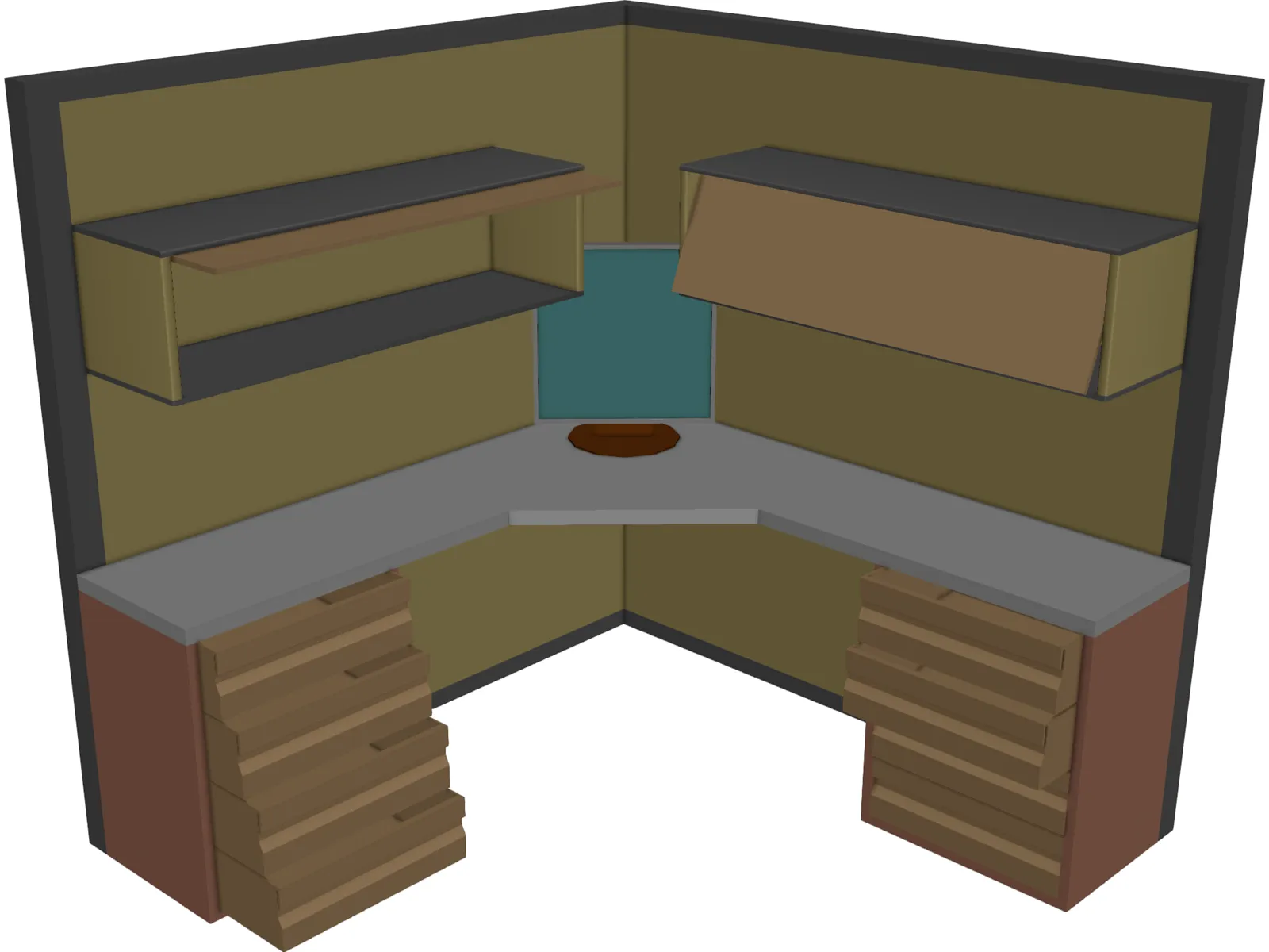 Complete Office Module  3D Model