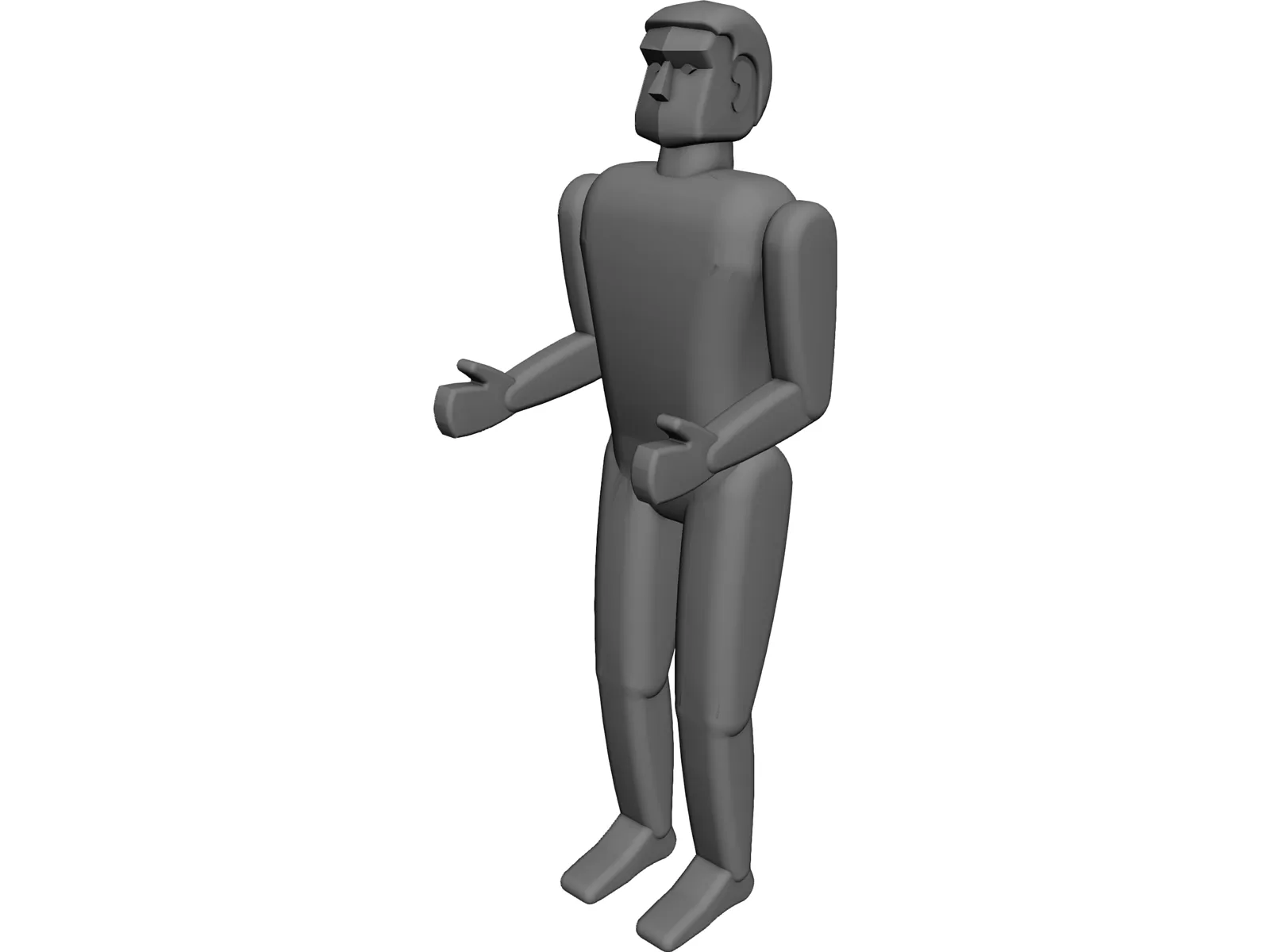 Six Feet Tall Person 3D Model