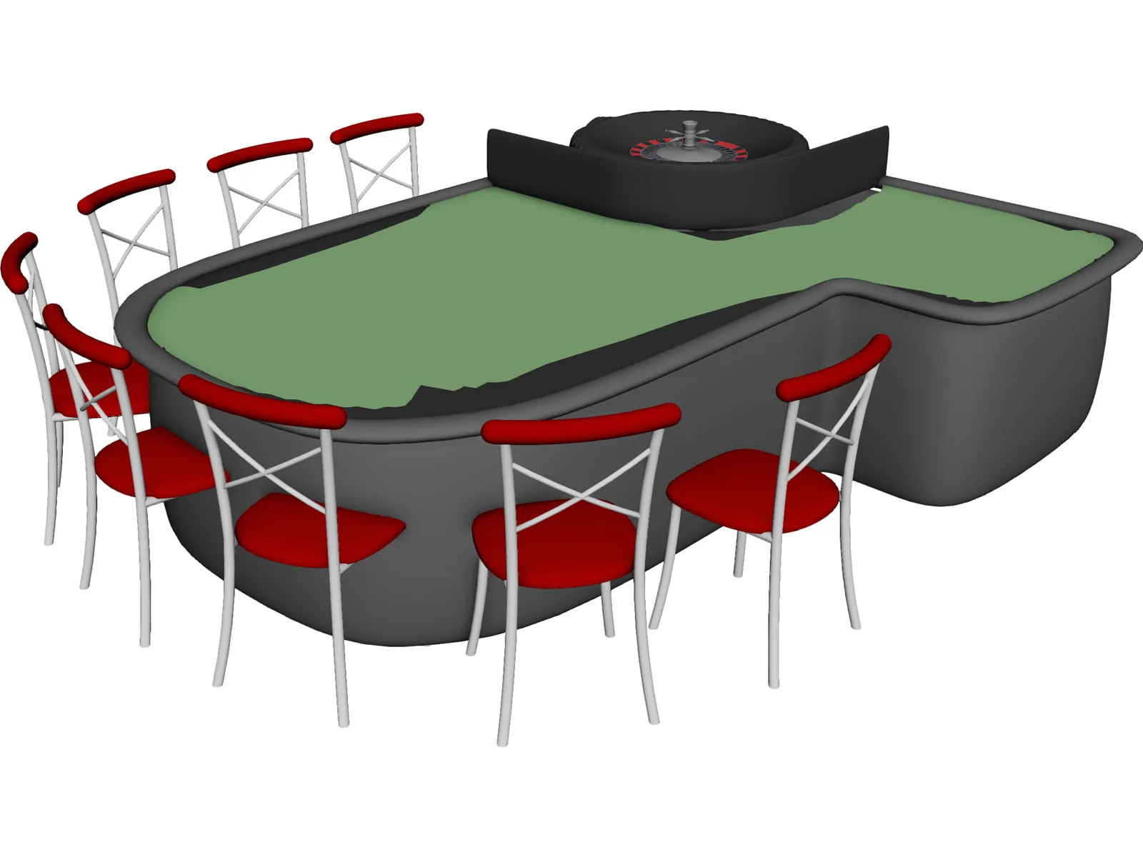 Roulette Table 3D Model